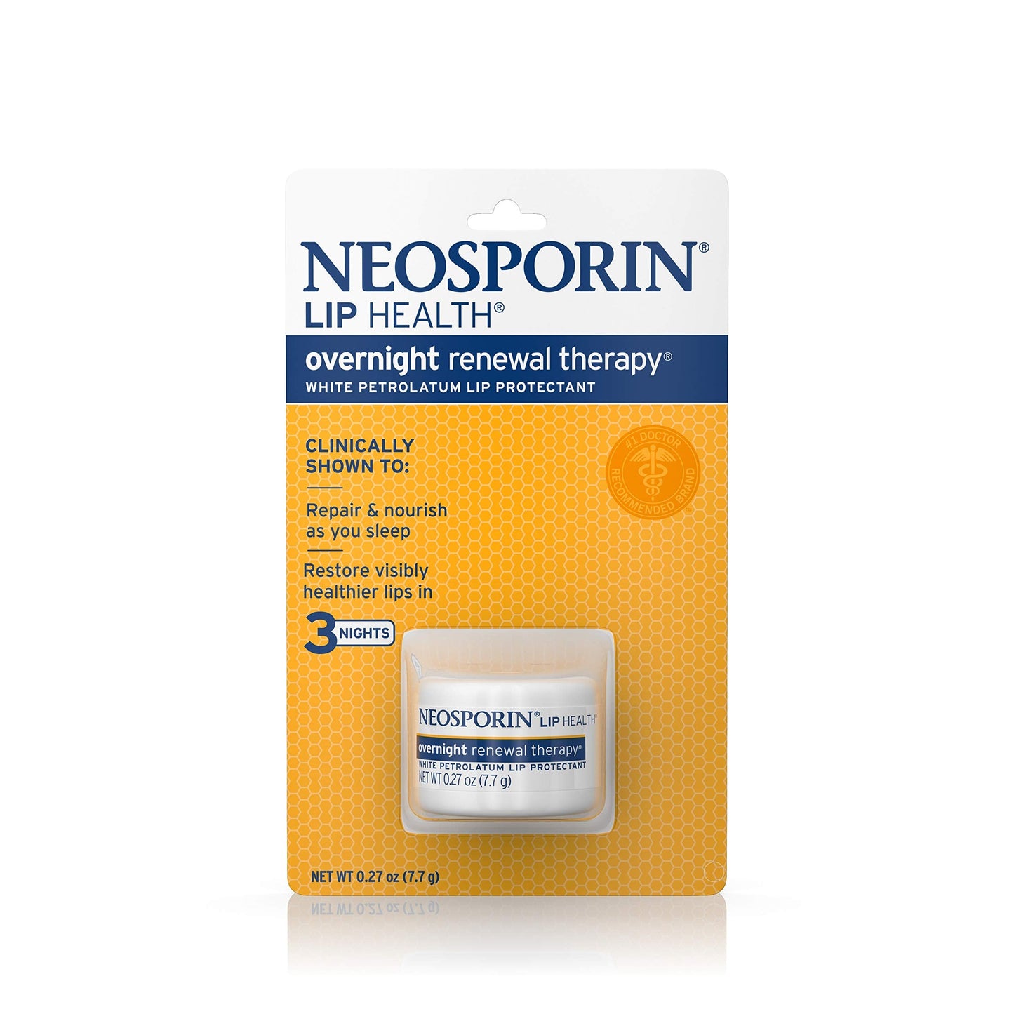 Neosporin Lip Health Overnight Healthy Lips Renewal Therapy Petrolatum Lip Protectant, 0.27oz. (Pack of 2) Beauty and Personal Care Neosporin