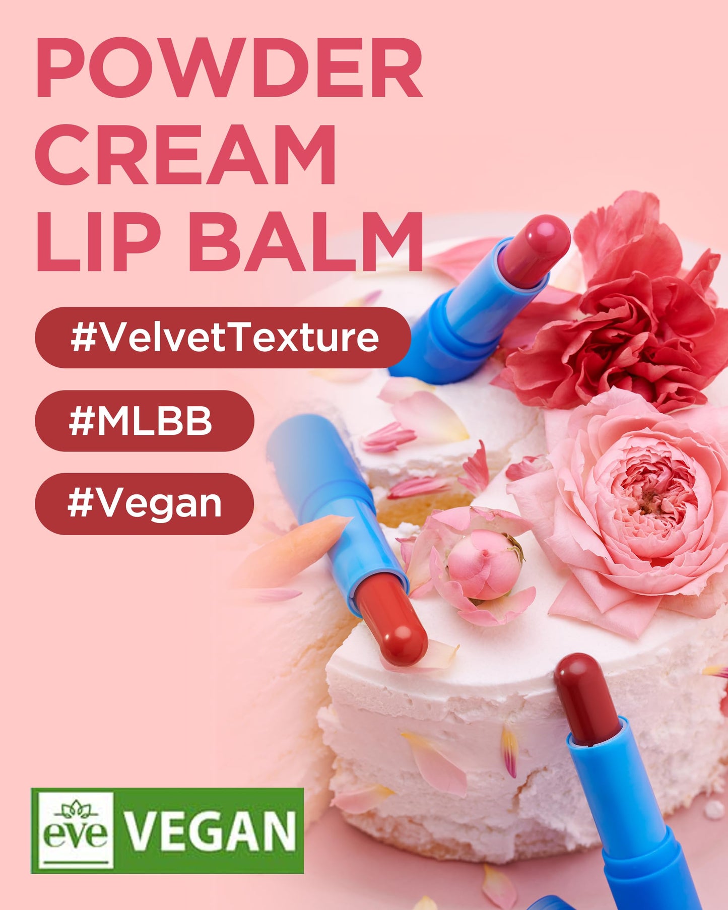 TOCOBO Powder Cream Lip Balm - Vegan Korean Soft Matte Lipstick Balm for Velvet Finish - Moisturizing & Blurring Effect - Lightweight Powdery Texture Beauty and Personal Care TOCOBO