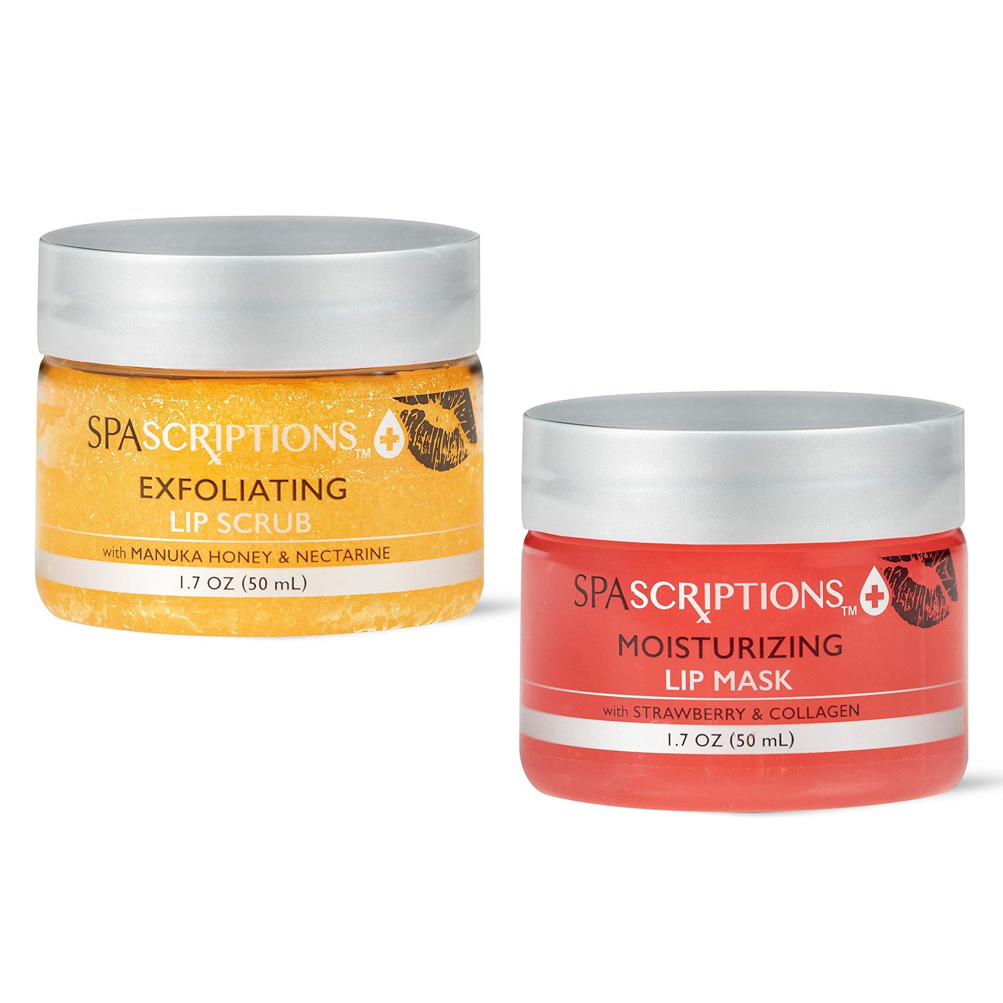 Spascriptions 2-Pack Lip Therapy Treatment to Fight Mask Wearing Dryness, Lip Scrubs and Lip Masks Exfoliate Hydrate and Sooth (Moisturizing) Beauty & Personal Care SpaScriptions