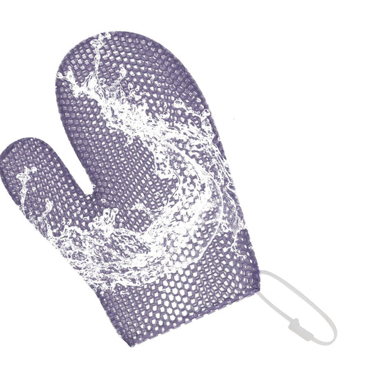 Honeycomb Exfoliating Bath Gloves - Microfiber for Enhanced Blood Circulation & Soft, Smooth Skin for All Skin Types (Light Purple - Glove) Beauty and Personal Care Koqye