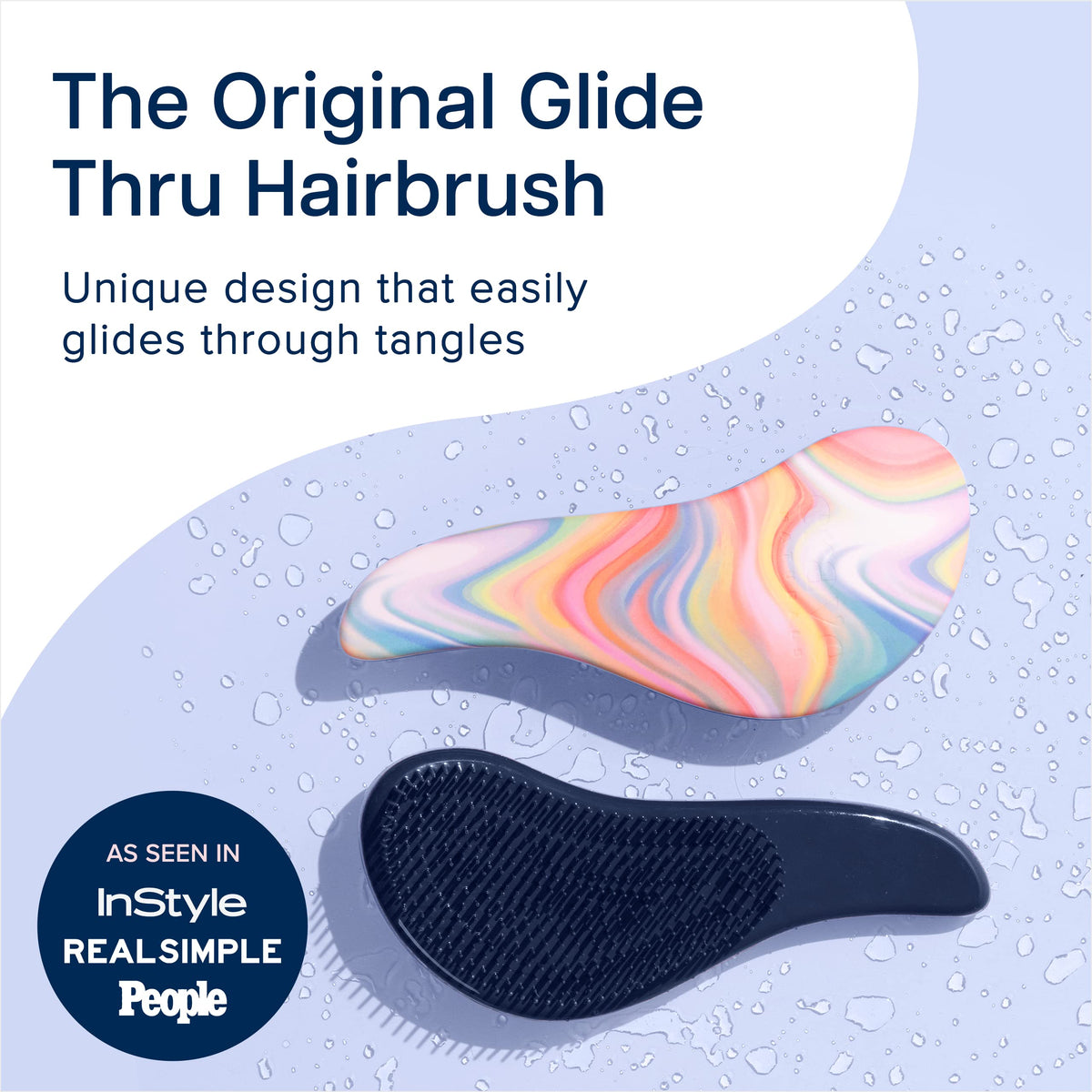 Crave Naturals Glide Thru Hair Brush - Detangler Brush for Curly, Straight, Wet or Dry Hair - Gentle Detangling Brushes for Adults, Kids, Toddlers Beauty & Personal Care Crave Naturals