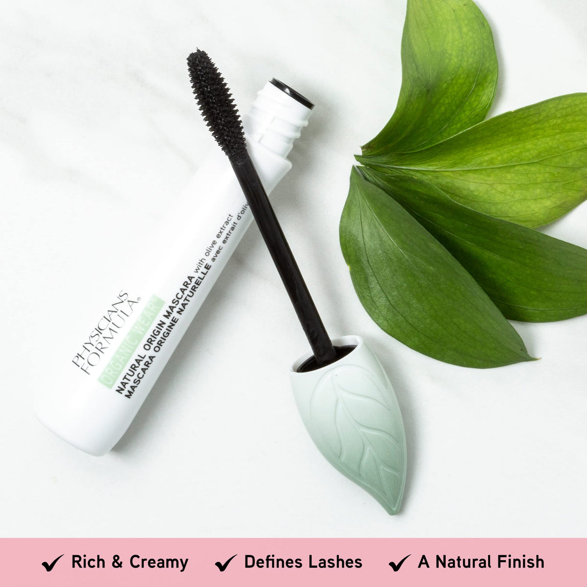 Physicians Formula Organic Wear Lash-Boosting All Natural Mascara, Lifts, Lengthens, For Sensitive Eyes, Dermatologist Tested - Natural Origin Black Beauty & Personal Care Physicians Formula