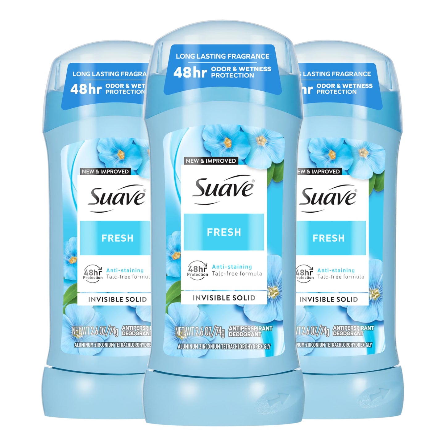 Suave Invisible Solid Deodorant Fresh 2.6z, 3 Pack Beauty and Personal Care Suave