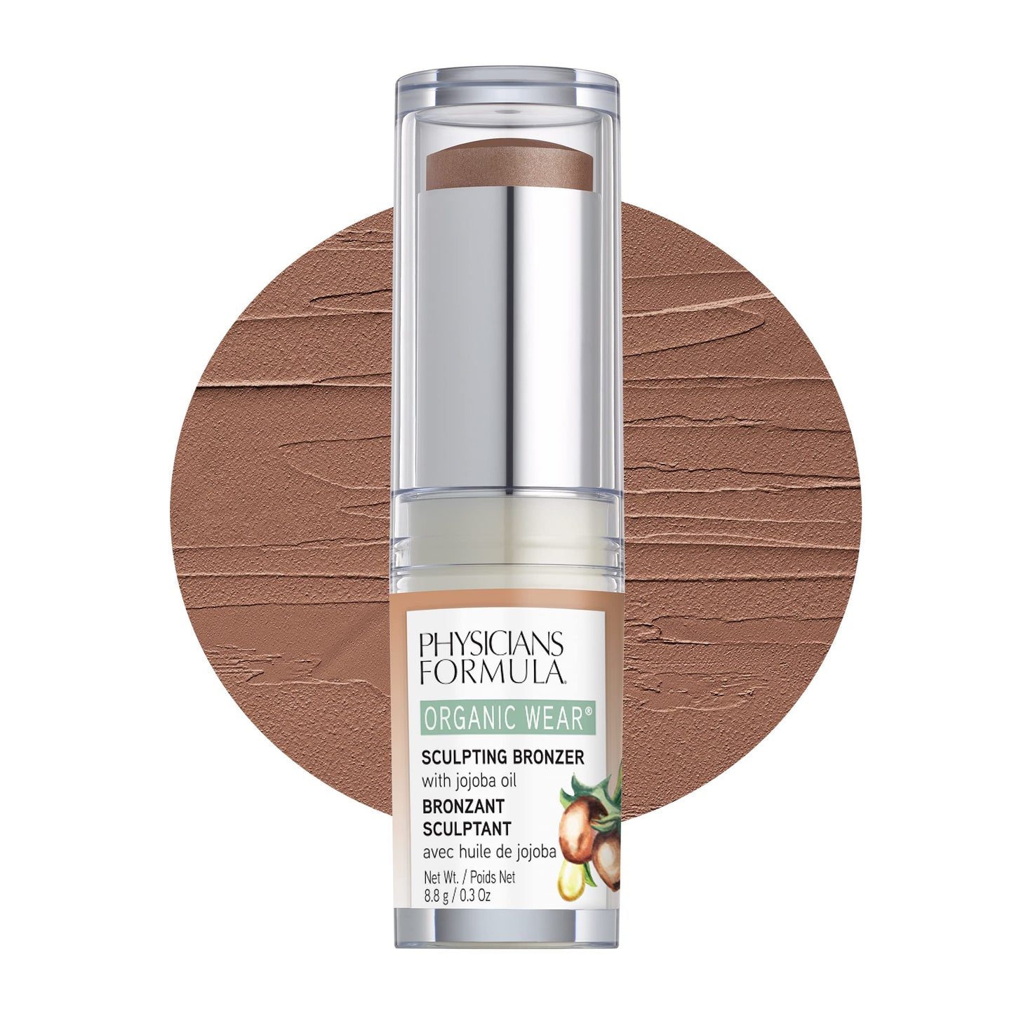 Physicians Formula Organic Wear All Natural Sculpting Face Bronzer Makeup Stick Mocha, Dermatologist Approved, 2- Mocha Beauty & Personal Care Physicians Formula