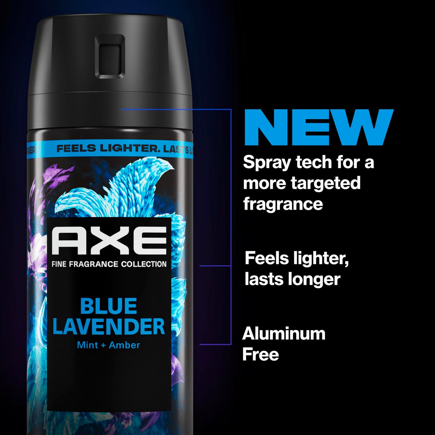 AXE Fine Fragrance Collection Body Spray 3 Count Blue Lavender 72 Hour Freshness Aluminum Free 2.9 oz Beauty and Personal Care AXE