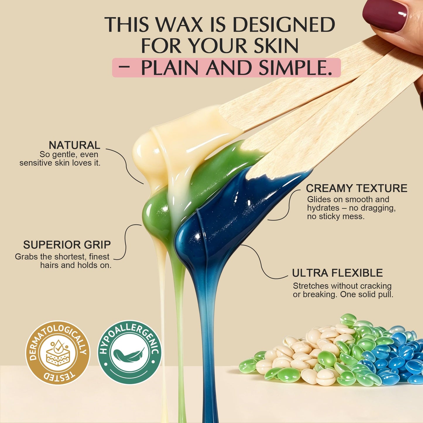GIRLEARLE Premium Digital Waxing Kit for Women and Men, Wax Warmer Hair Removal at Home with Wax Beads & Silicone Pot, Target Different Types Beauty and Personal Care GIRLEARLE