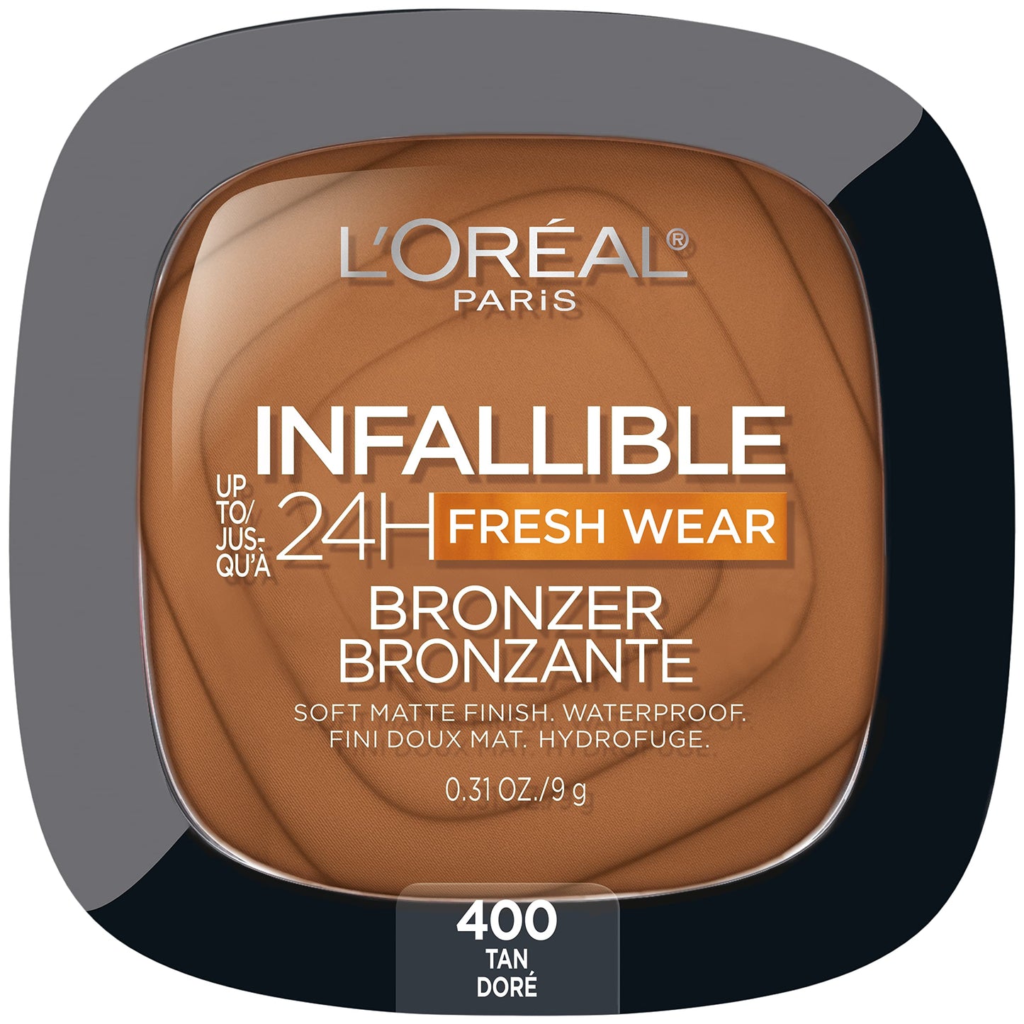 L'Oreal Paris Infallible Up to 24H Fresh Wear Soft Matte Longwear Bronzer. Waterproof, heatproof, Transfer, humidity and sweatproof, Tan, 0.31 oz Beauty & Personal Care L'Oreal Paris