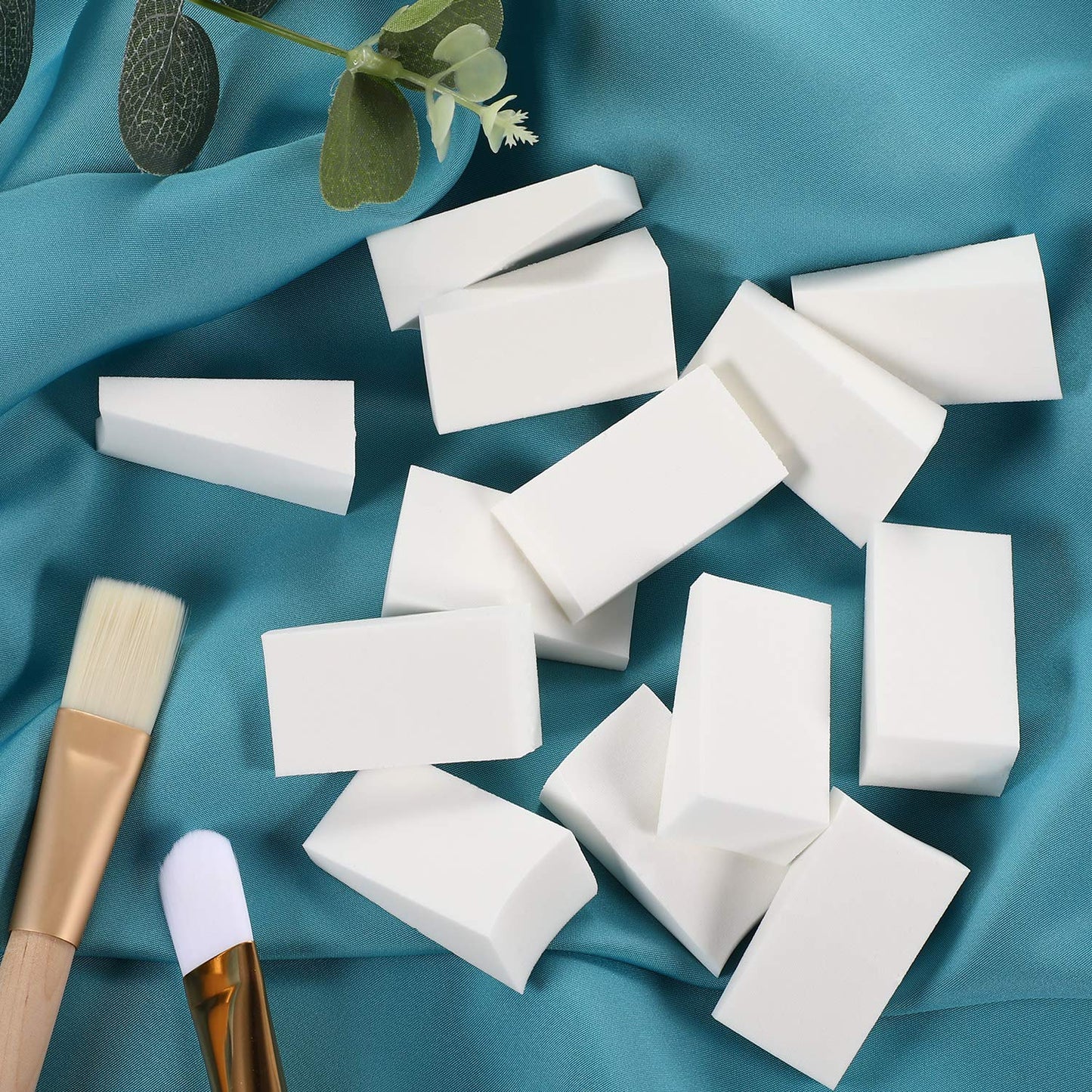 100 Pieces Cosmetic Sponges Latex Makeup Foam Wedges Foundation Beauty Tools (White) Beauty & Personal Care TecUnite