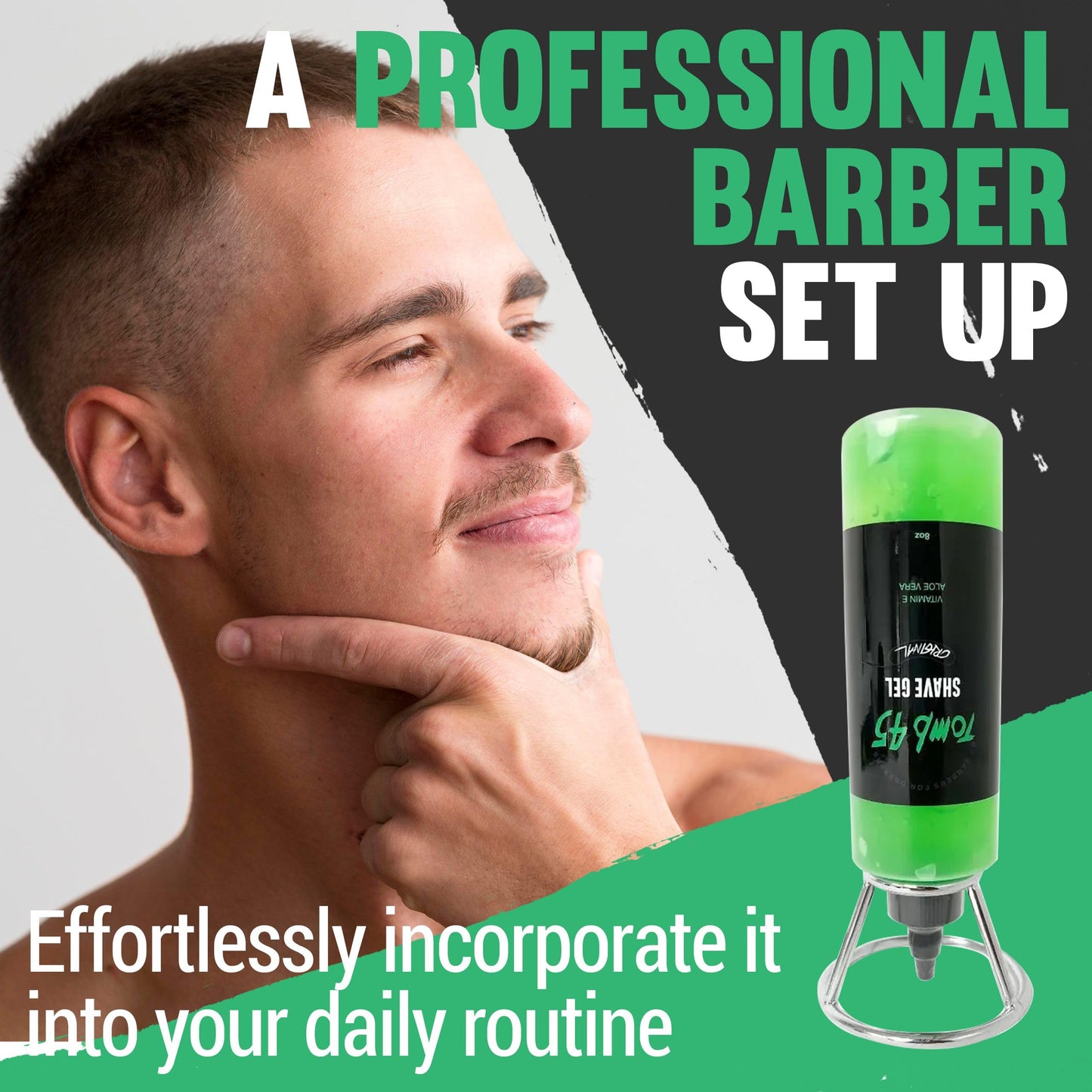 Tomb 45 Shave Gel Bottle Stand - Ready To Use at Barber Shop or at Home Beauty and Personal Care Tomb 45