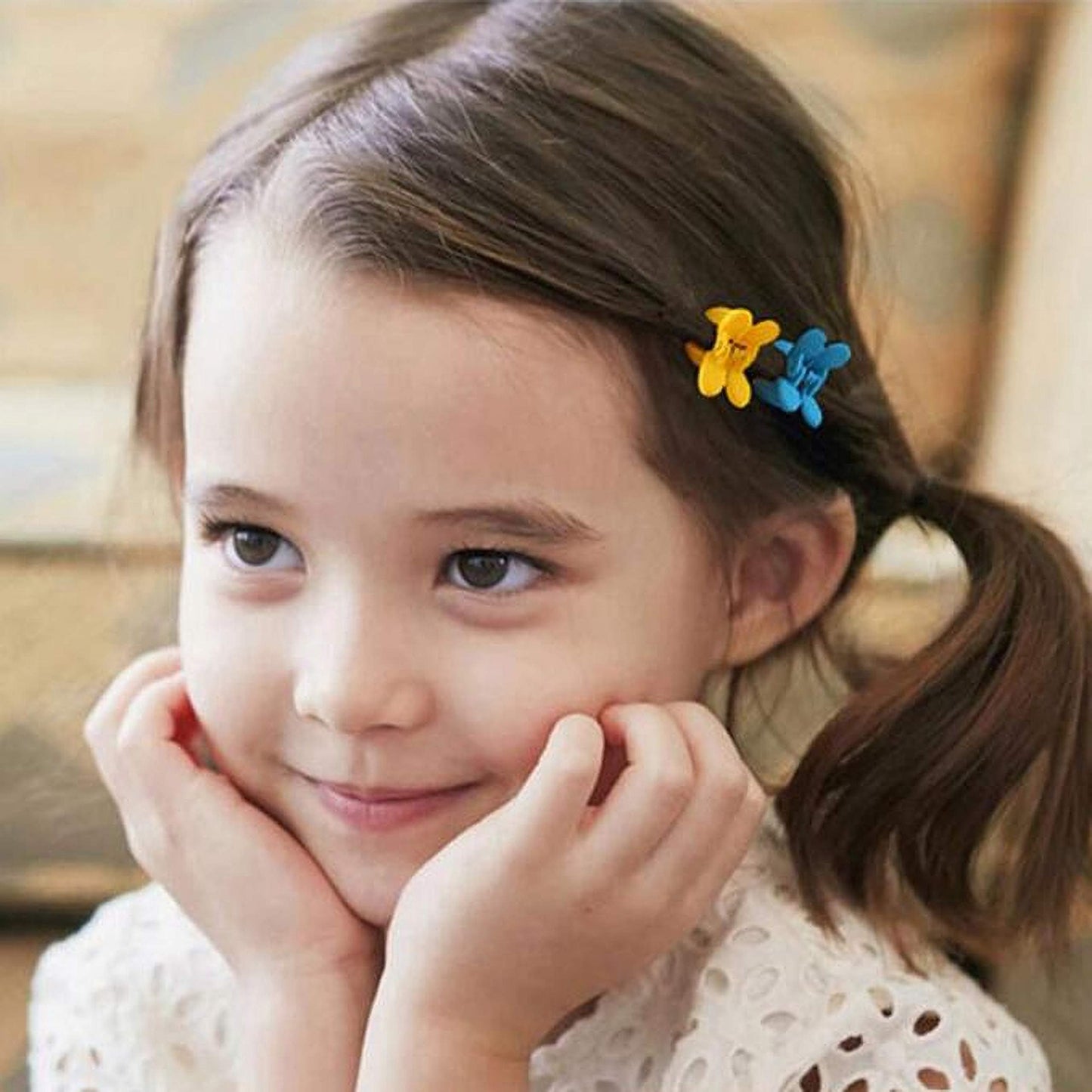 Kare & Kind 200 Hair Band Ties and 20 Mini Hair Claw Clip Pins- Assorted Colors - Cotton/Polyblend Material - Different Designs and Styles - Beauty & Personal Care Kare & Kind