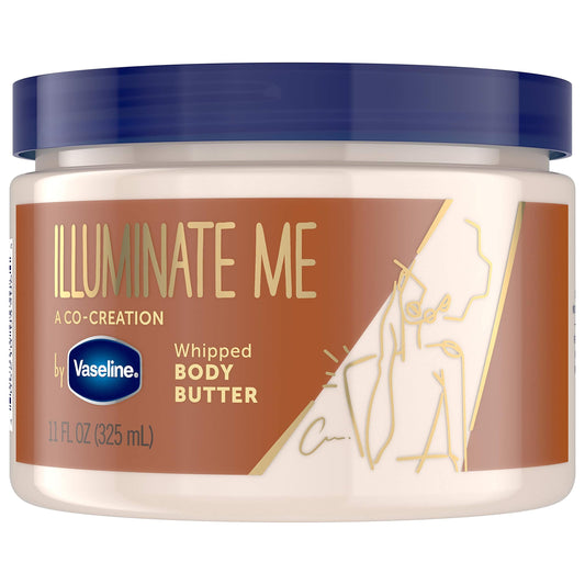 Vaseline Illuminate Me Shea Butter Whipped Body Butter for Melanin Rich Skin Provides 24 Hour Moisturization for Dry Skin 11 oz Beauty & Personal Care Vaseline
