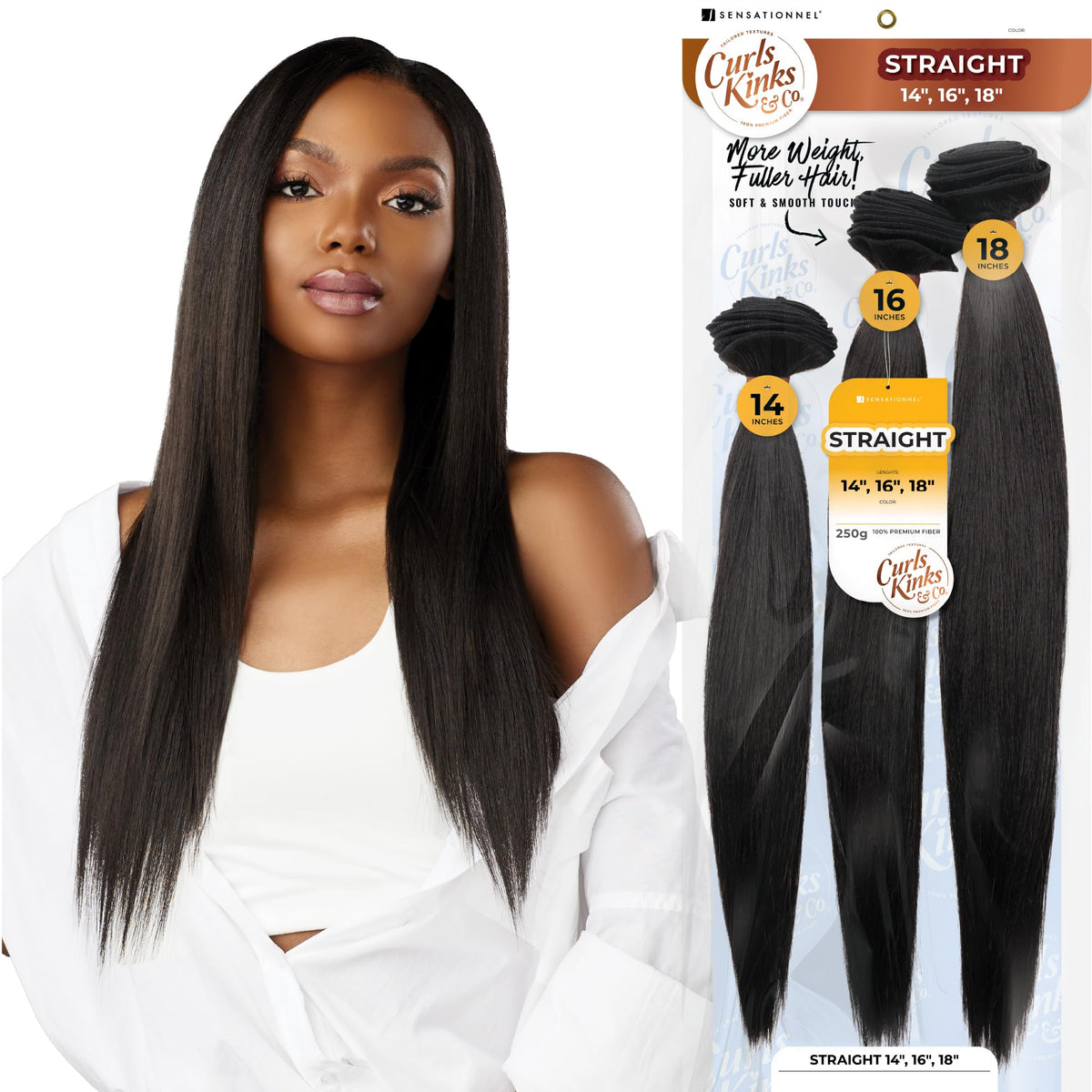 Sensationnel CKCO Synthetic Bundle-Straight,14 16 18 inch, S4/27