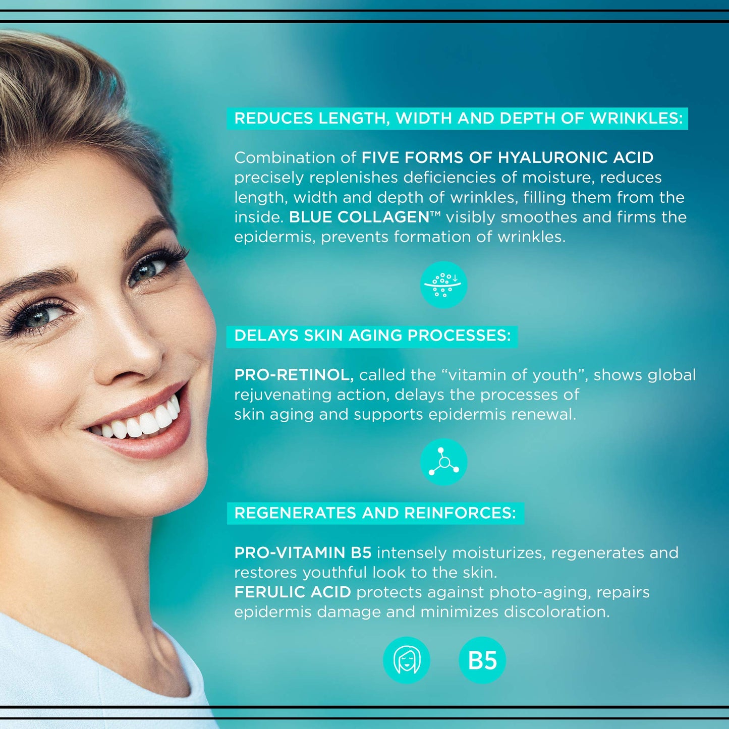 EVELINE COSMETICS BioHyaluron 4D Intensely Lifting Day and Night Cream Concentrate Ages 60 and Up Beauty & Personal Care EVELINE COSMETICS