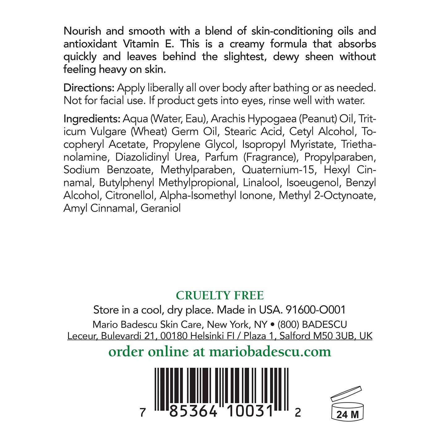 Mario Badescu Vitamin E Body Lotion, 16 oz Beauty & Personal Care Mario Badescu