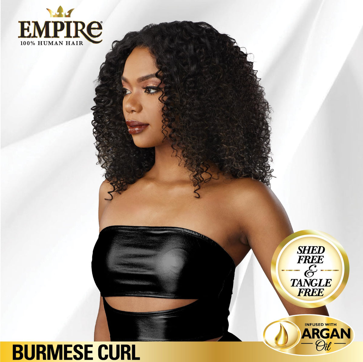 Sensationnel Empire Curly Human Hair-Burmese Curl,1 Pack 18 inch, S4/30