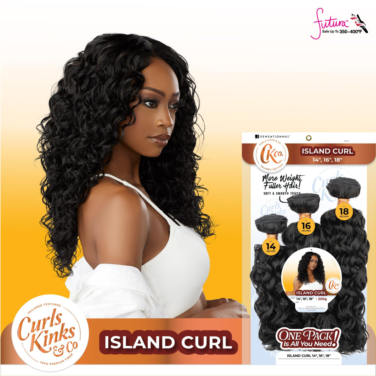 Sensationnel CKCO Synthetic Bundle-Island Curl,14 16 18 inch, S1B/27