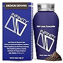 INFINITY Hair Fibers Medium Brown for Thinning Hair for Women & Men - 100% Undetectable Hair Building Fiber Powder - Conceal Hair Loss in 15 Seconds Beauty & Personal Care Infinity