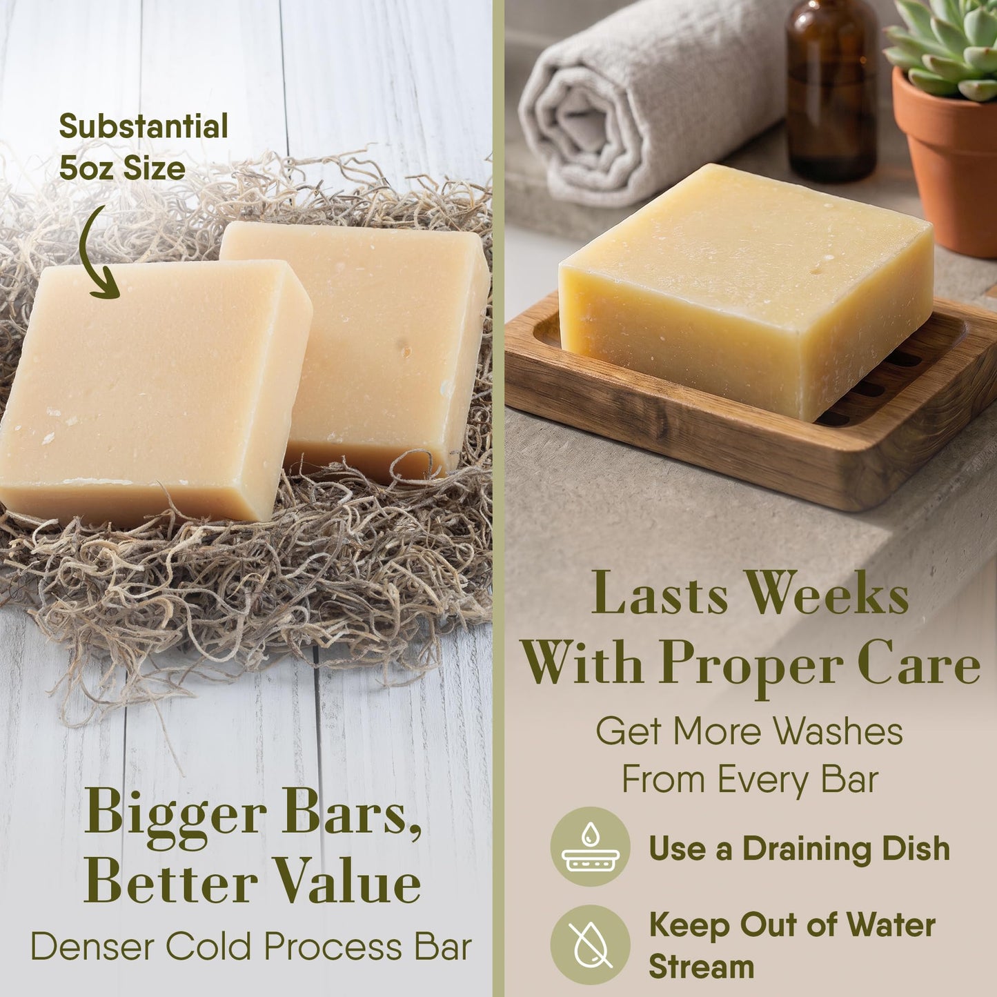 360Feel Bay Rum Bar Soap - Made in the USA - Castile Handmade, All-Natural, Cold-Processed - Bay Rum Essential Oil - Moisturizing with a Spicy Scent Beauty & Personal Care 360Feel