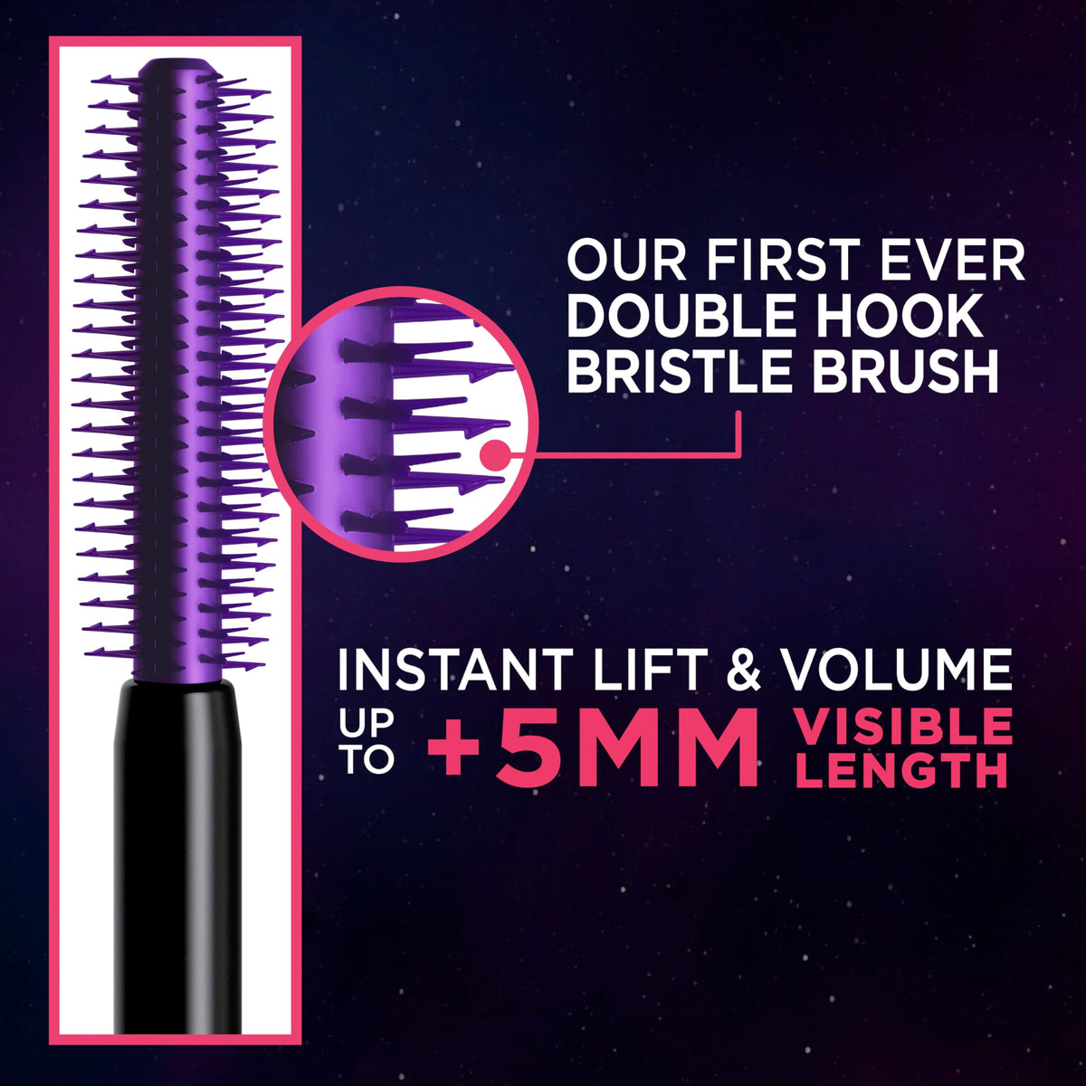L'Oreal Paris Telescopic Lift Colored Mascara, Lengthening and Volumizing Eye Makeup, Lash Lift with Up to 36HR Wear, Washable, Galactic Purple