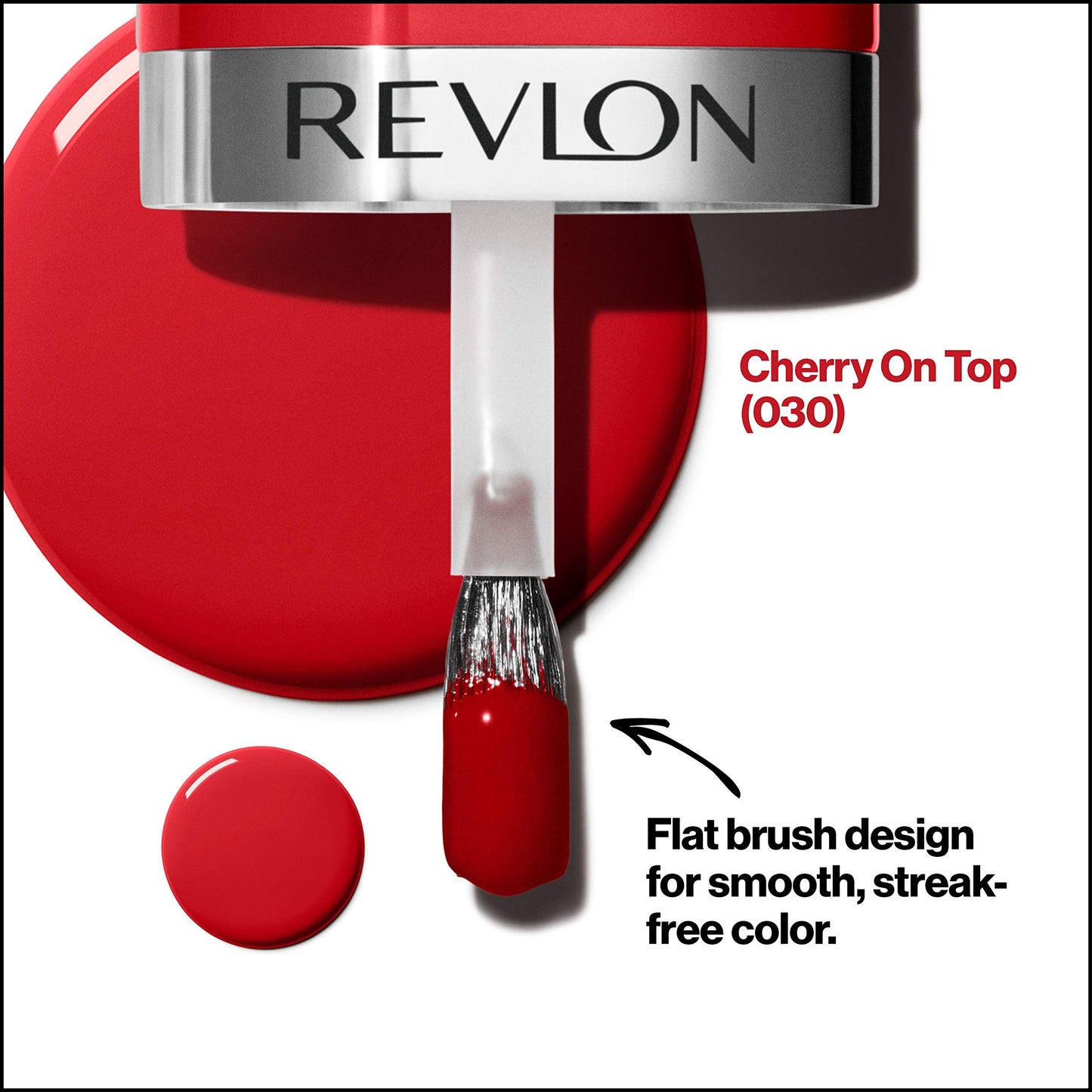 REVLON Ultra HD Snap Nail Color, Natural Rich Glossy Polish, 100% Vegan Formula, No Base or Top Coat Needed, 030 Cherry On Top, 0.27 fl oz Beauty & Personal Care REVLON