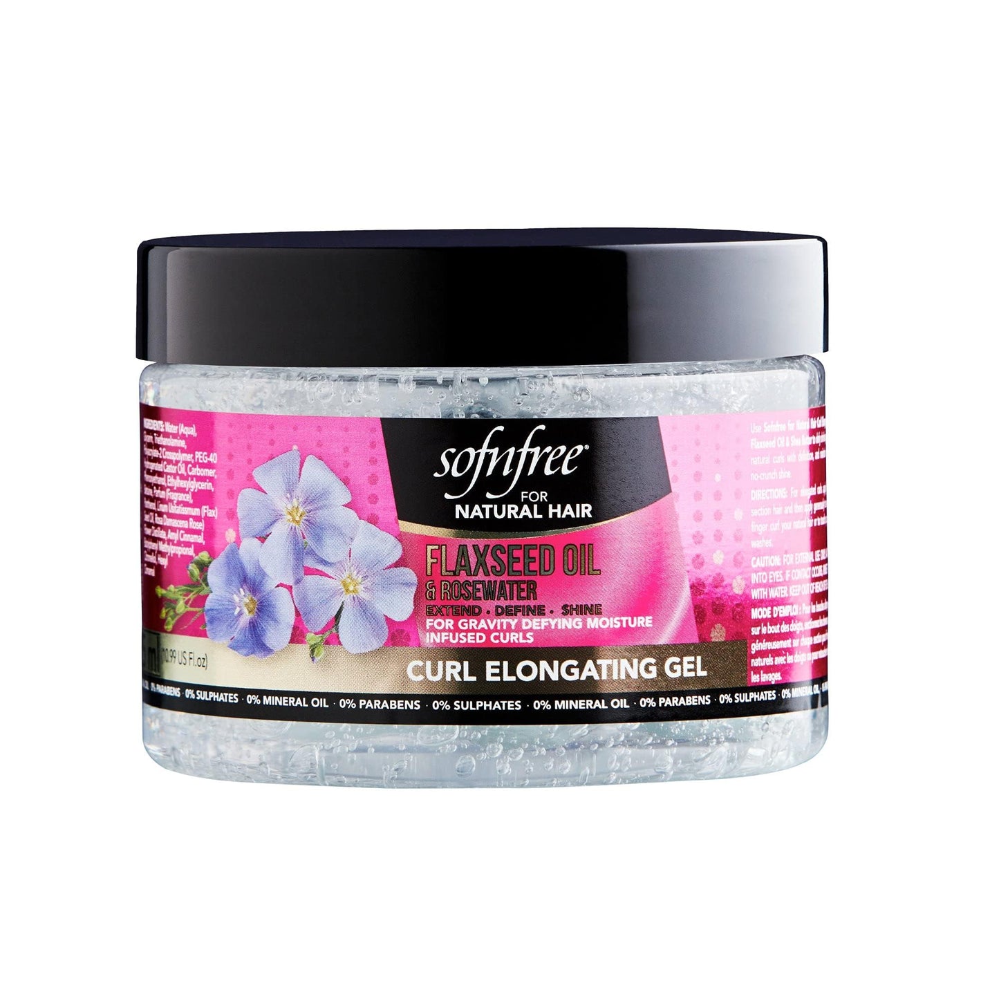 Sofn'Free Curl Elongating Gel with Flaxseed Oil & Rosewater - Curl Elongator for Natural Coils and Waves - Moisturizing Hair and Scalp Treatment, 11 Beauty & Personal Care SOF N' FREE
