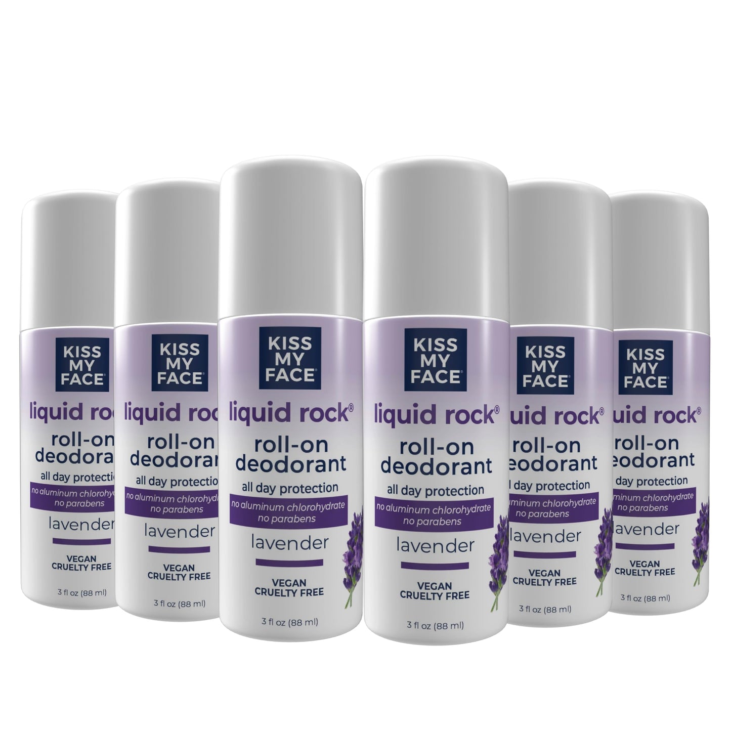 Kiss My Face Liquid Rock Roll-On Deodorant, Lavender - Aluminum Chlorohydrate Free Deodorant For Women And Men - With Added Willow Bark And Mineral Beauty and Personal Care Kiss My Face