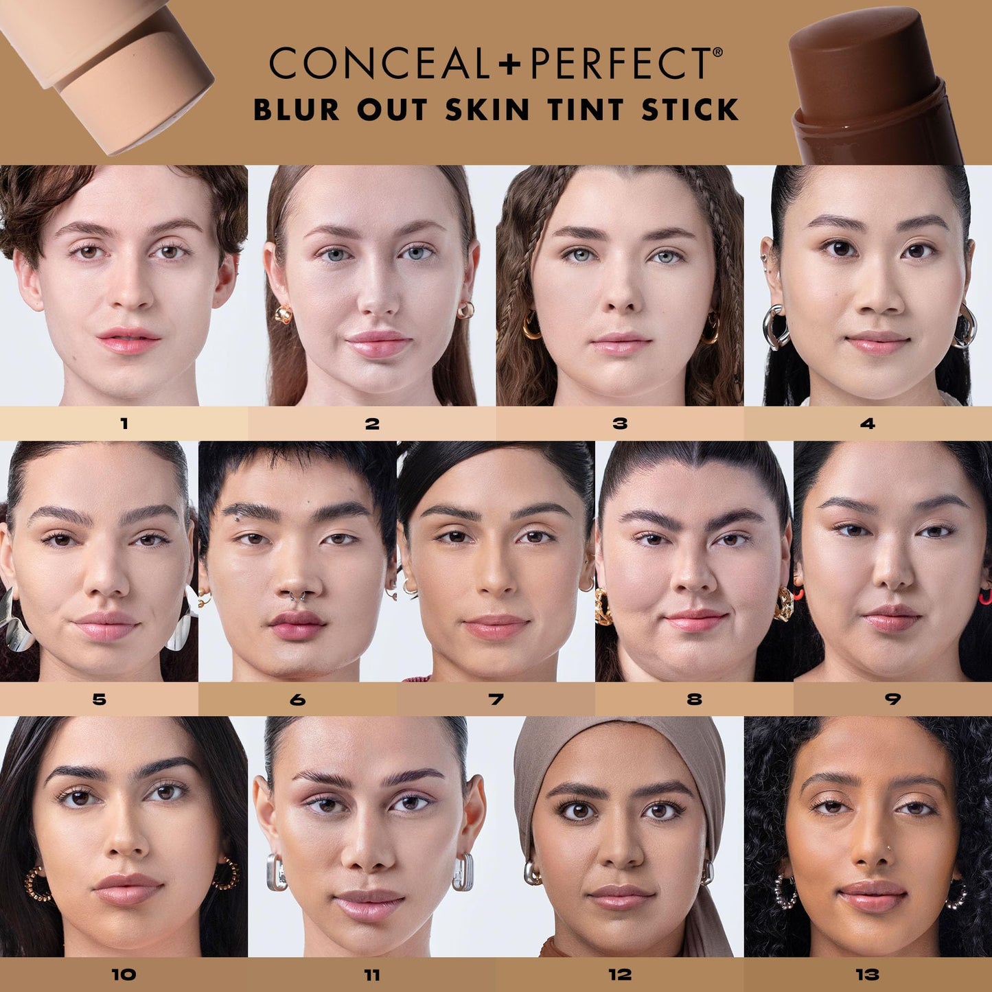 Milani Conceal + Perfect Blur Out Skin Tint Stick - Light to Medium Coverage Tinted Moisturizer Stick with Vitamin C & E - Soft Matte, Pore Blurring Beauty & Personal Care Milani