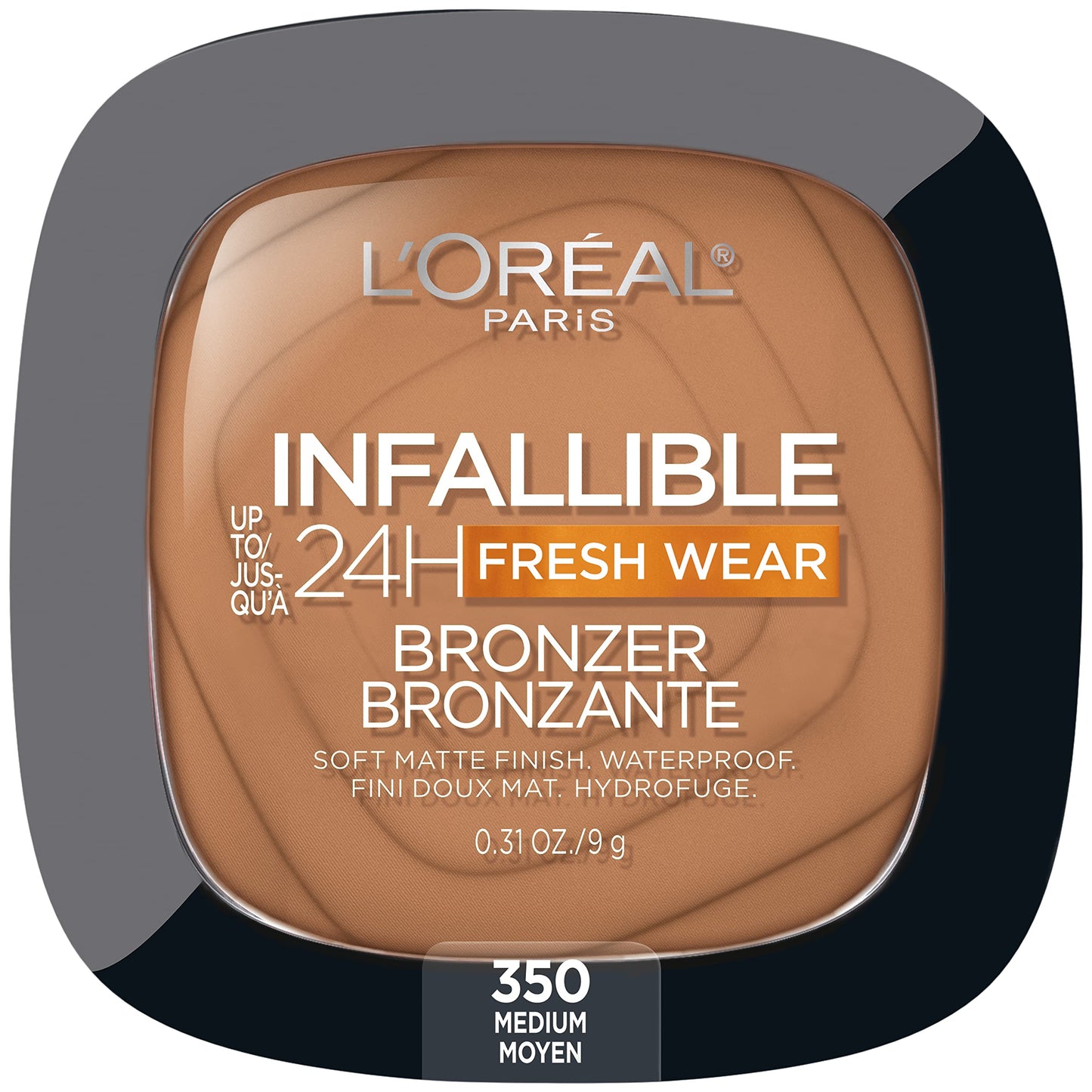 L'Oreal Paris Infallible Up to 24H Fresh Wear Soft Matte Longwear Bronzer. Waterproof, heatproof, Transfer, humidity and sweatproof, Medium, 0.31 oz Beauty & Personal Care L'Oreal Paris