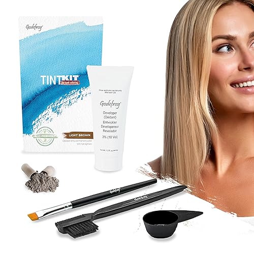 Godefroy Hair Color Tint Kit for 100% Gray Coverage, Light Brown, 20 Applications, Long-Lasting Root Touch-Up for Men & Women, Pre-Measured Capsules Beauty & Personal Care Godefroy