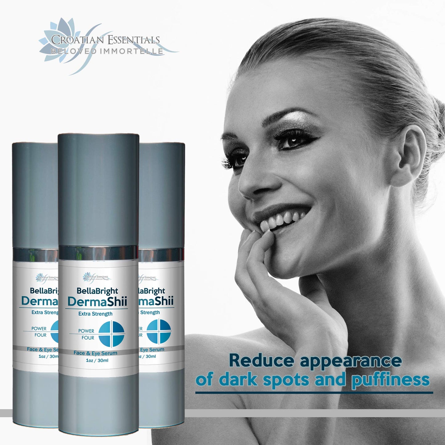 BellaBright DermaShii Serum - Extra Strength Anti Aging Eye & Face Serum - Treat Your Skin to Retore the Look and Feel of Young Skin - BellaBright Beauty & Personal Care Croatian Essentials Beloved Imortelle