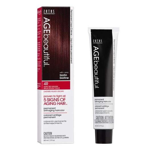 AGE beautiful Permanent Hair Color Dye Liqui Creme | 100% Gray Coverage | Anti-Aging Haircolor | Biotin for Thicker, Fuller Hair | Professional Salon Beauty & Personal Care AGE beautiful
