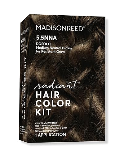 Madison Reed Radiant Hair Color Kit - 100% Gray Coverage for Resistant Grays, 5.5NNN Dark Brown with Warm Golden Tones (Modena Brown) | PPD-Free Beauty & Personal Care Madison Reed
