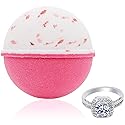 Bath Bomb with Surprise Size Ring Inside - Pink Himalayan Sea Salt Extra Large 10 oz. Bath Bombs with Jewelry - Hand Made in USA - Perfect for Spa… Beauty & Personal Care Jackpot Candles