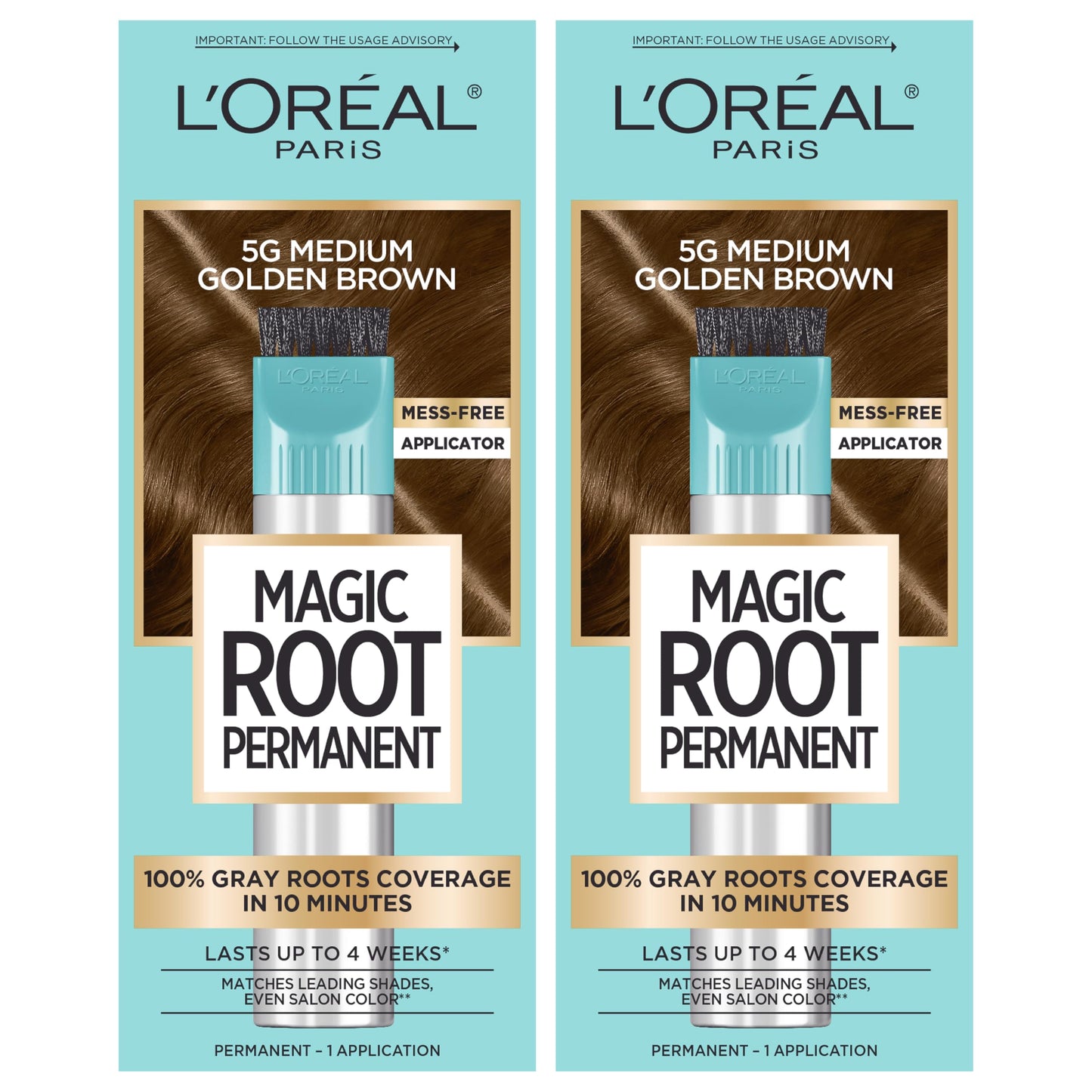 L'Oreal Paris Magic Root Permanent Hair Color Kit, 100% Gray Hair Coverage In Just 10 Minutes, Precision Brush Applicator for Seamless Application, 5G Beauty & Personal Care L'Oreal Paris