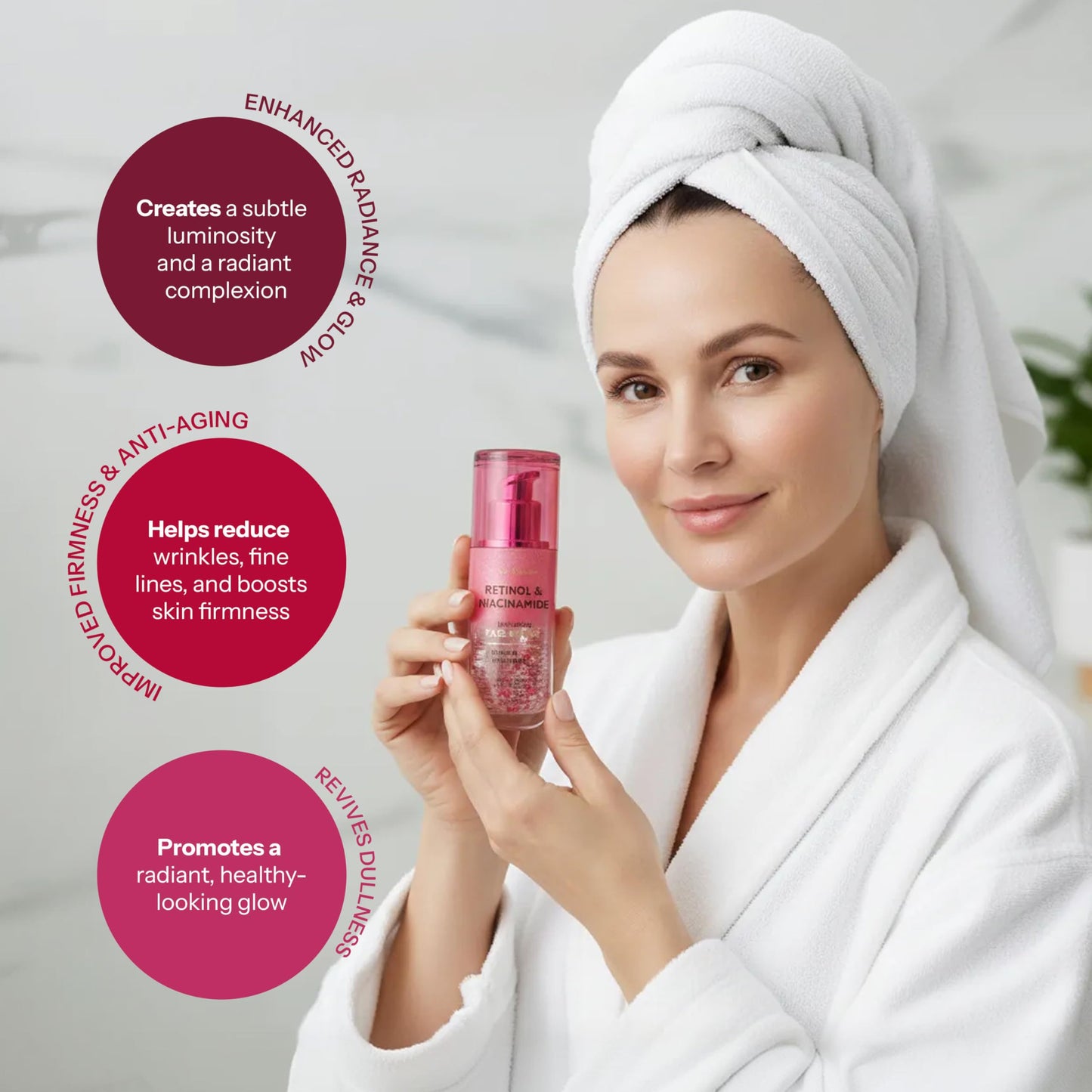 Skin Synergy Retinol & Niacinamide Serum For Face - Softens Fine Lines, Refines Pores & Evens Tone For a Smoother Look - Dermatologist Tested, Korean Beauty & Personal Care Skin Synergy