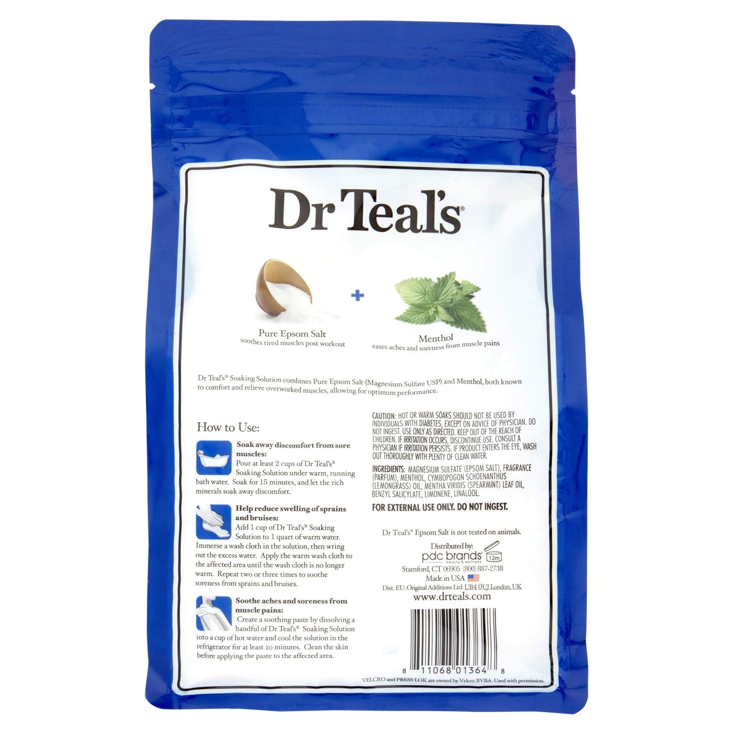 Dr Teal's Epsom Salt Bath Combo Pack (6 lbs Total), Relax & Relief with Eucalyptus & Spearmint, and Pre and Post Workout with Magnesium Sulfate Beauty and Personal Care Dr Teal's