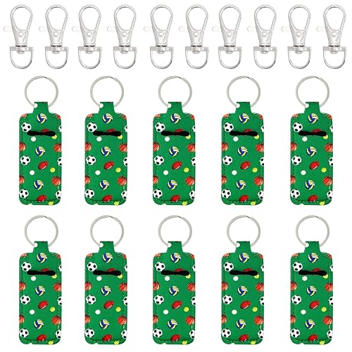 allydrew 10 Pack Chapstick Holder Keychain, Keyring for Lip Balm Lip Gloss Lipstick with 10 Pieces Metal Keyring Clasps, Sports Beauty & Personal Care allydrew