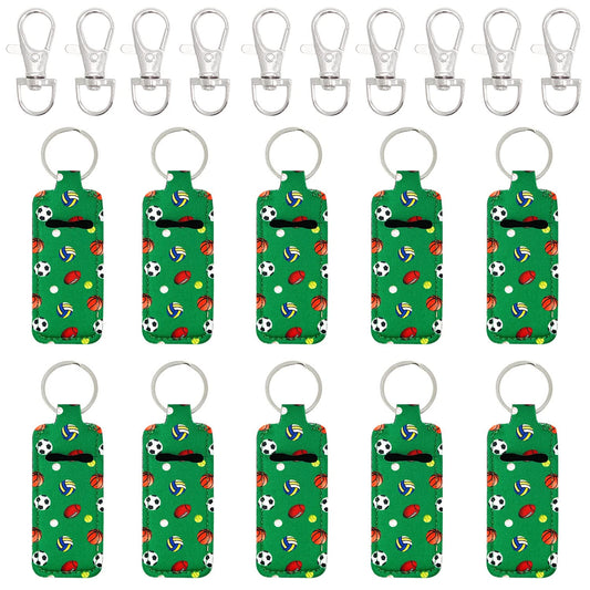 allydrew 10 Pack Chapstick Holder Keychain, Keyring for Lip Balm Lip Gloss Lipstick with 10 Pieces Metal Keyring Clasps, Sports Beauty & Personal Care allydrew