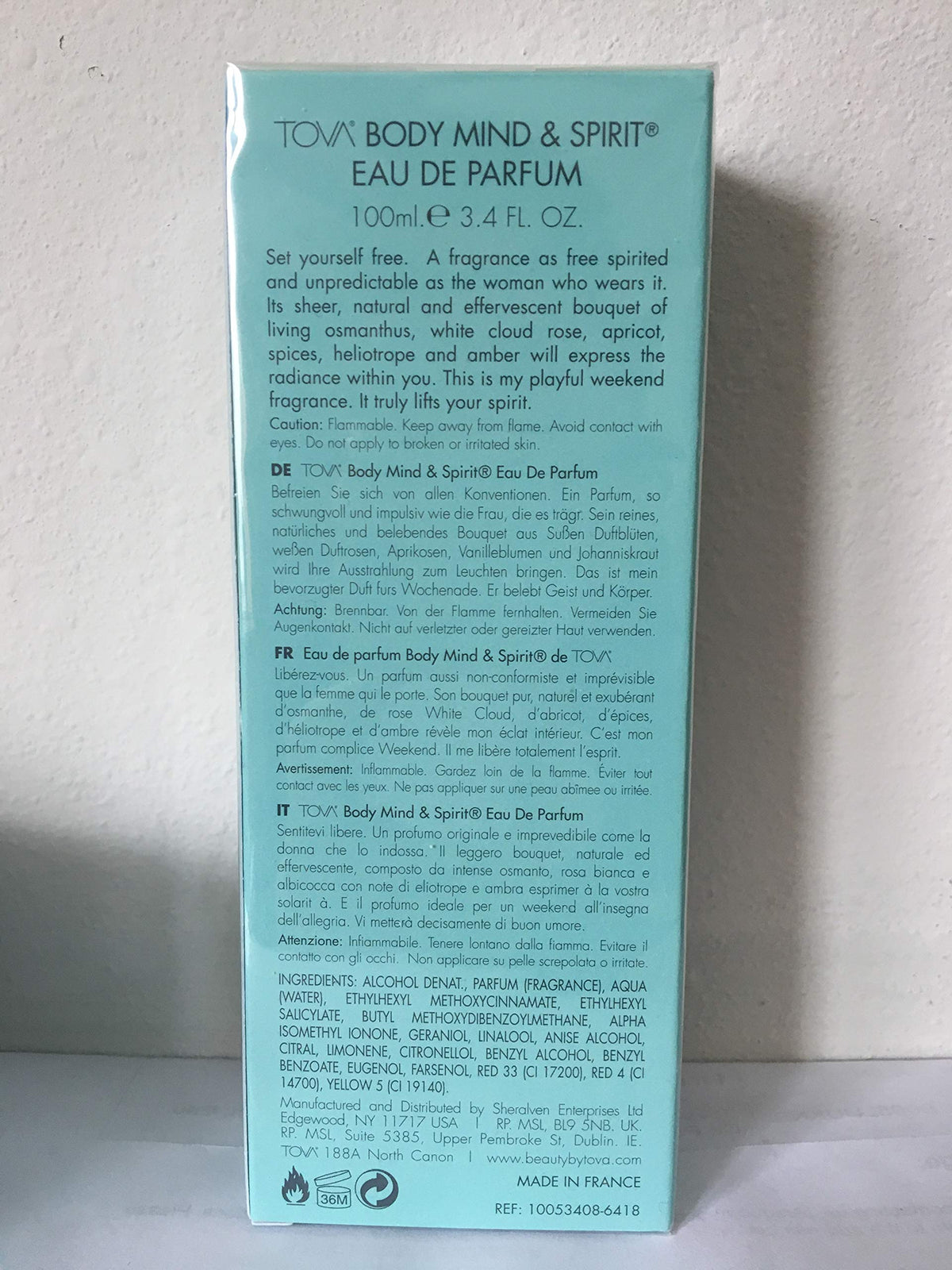 TOVA Beverly Hills Body,Mind,Spirit Eau de Parfum 3.4-fl oz Beauty & Personal Care Tova