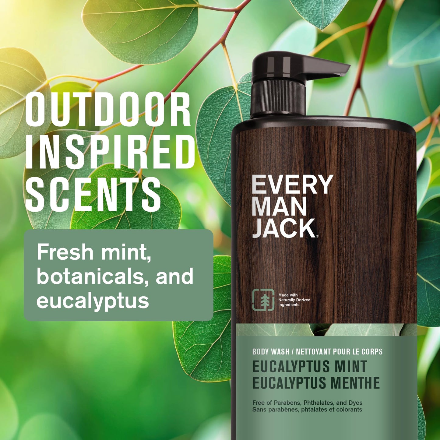 Every Man Jack Eucalyptus Mint Hydrating Mens Body Wash for All Skin Types - Cleanse, Nourish, and Hydrate Skin with Naturally Derived Ingredients Beauty & Personal Care Every Man Jack