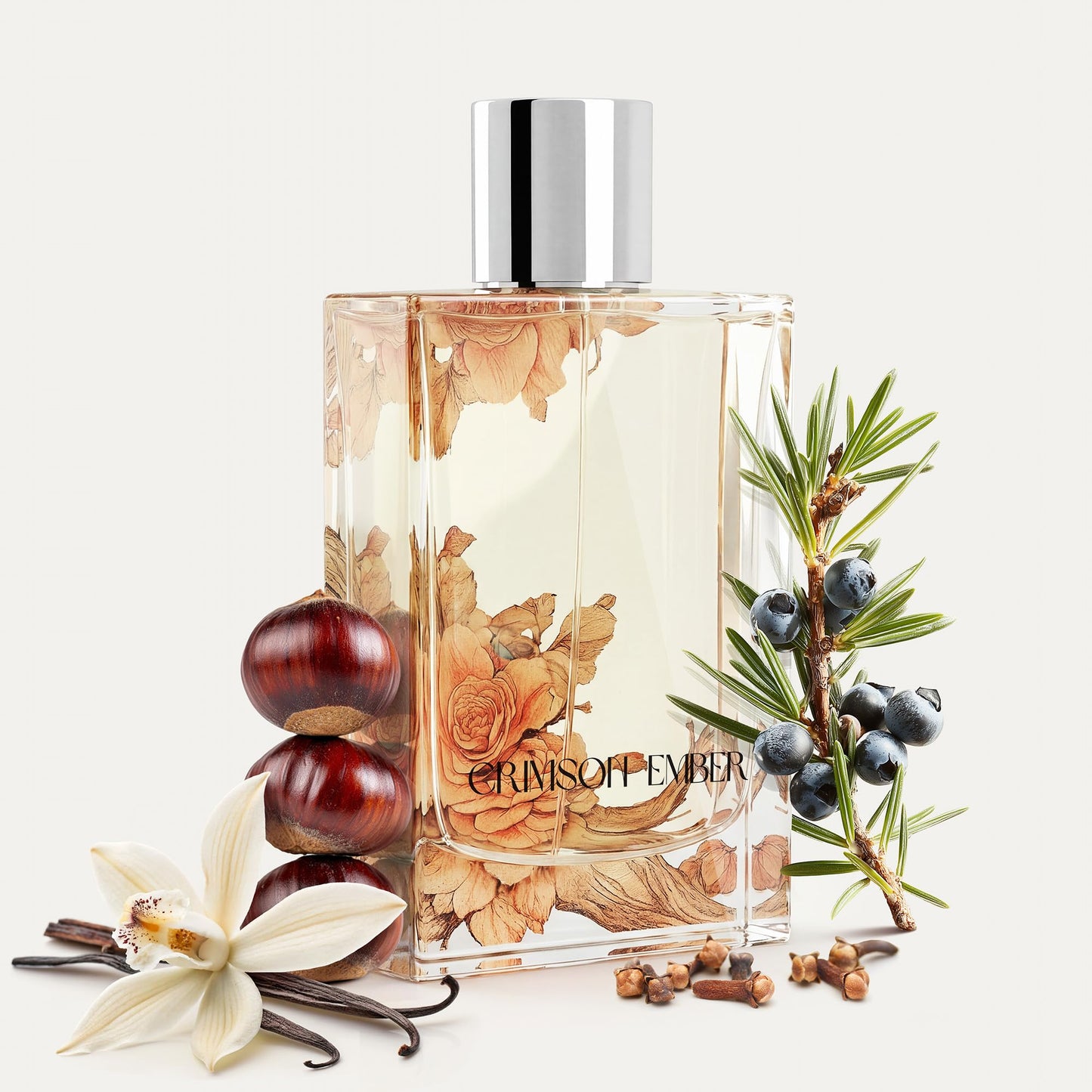 Kumbra With Love Crimson Ember Eau de Parfum 100ML - Spicy Perfume for Unisex - Long-Lasting Scent with Vanilla, Juniper, Clove & Chestnut - Vegan Beauty & Personal Care Kumbra With Love