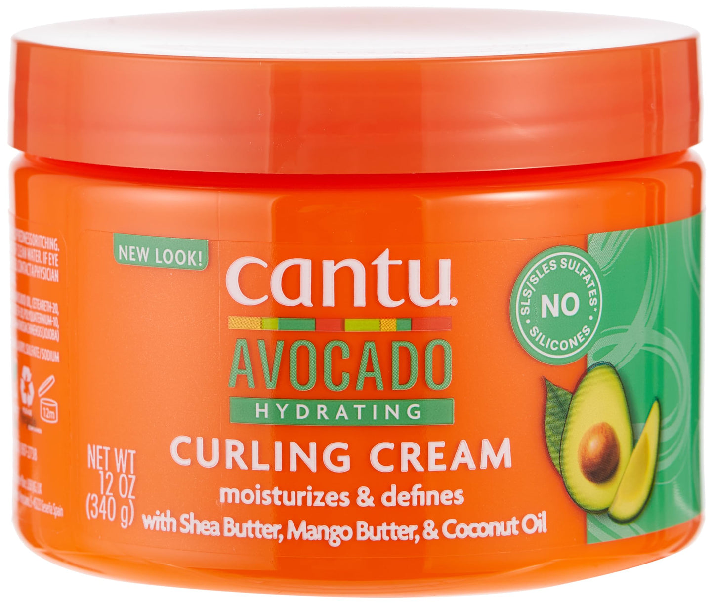Cantu Avocado Curling Cream Hydrating 12 Ounce Jar (Pack of 2) Beauty & Personal Care Cantu