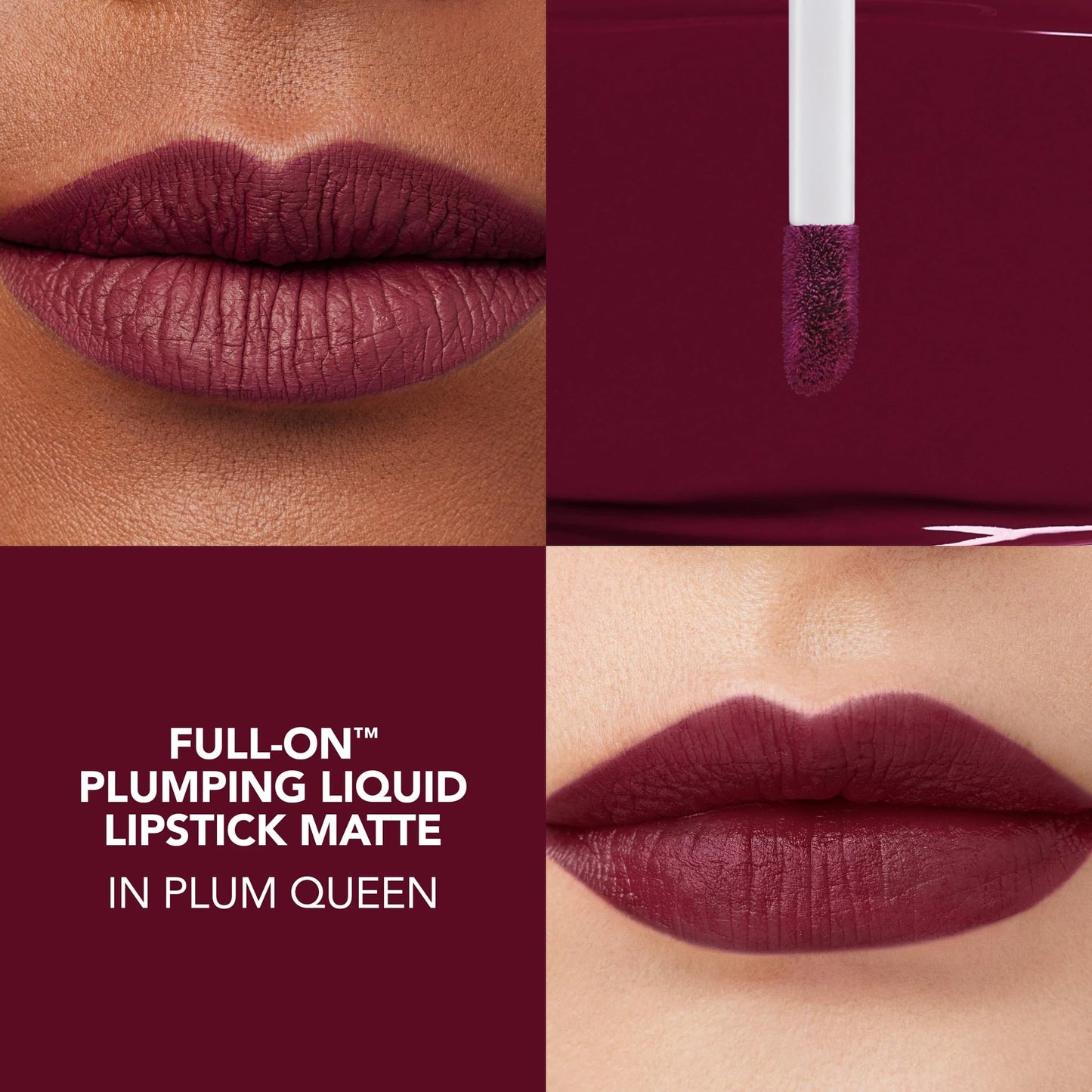Buxom Full-On Plumping Liquid Matte Lipstick, Plum Queen Beauty & Personal Care Buxom