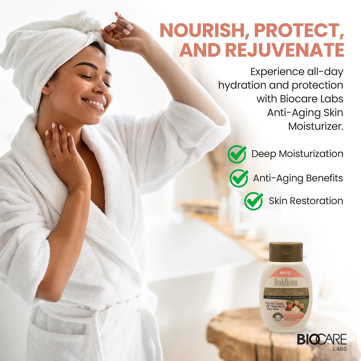 Biocare Body Butter with Cocoa Butter & Shea Butter, 8 fl oz Beauty & Personal Care Biocare