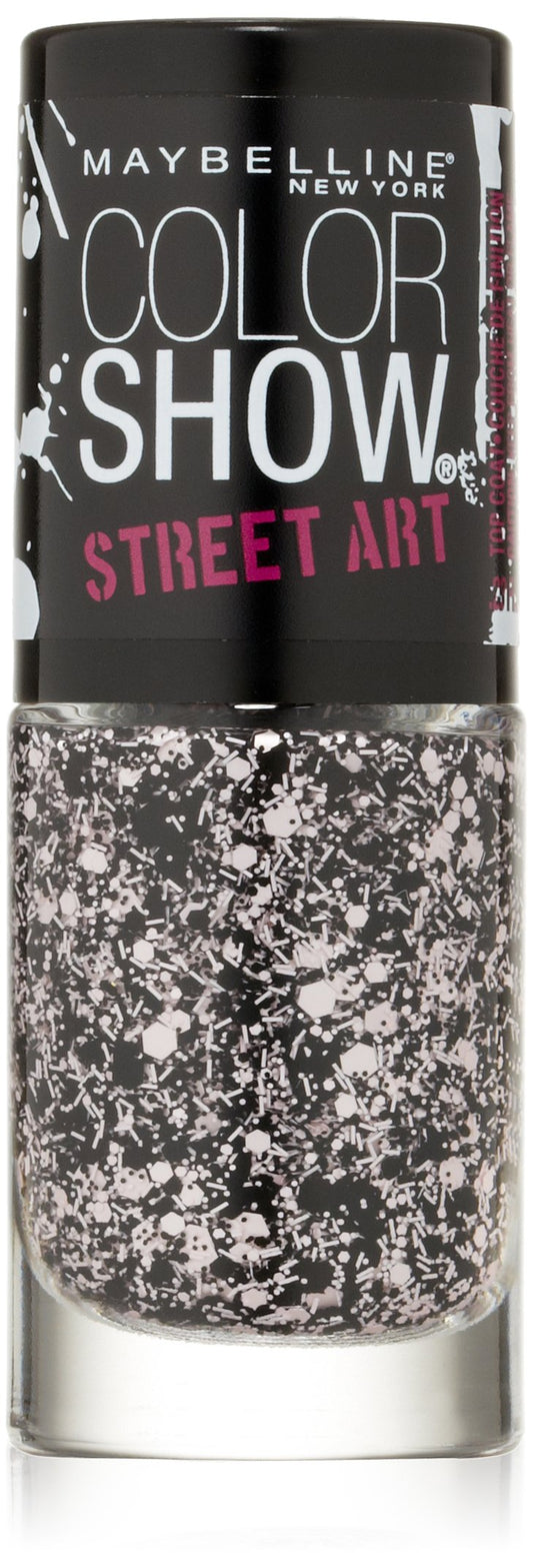 Maybelline New York Color Show Street Art Top Coat No. 12 Pink Splatter, 0.23 Fluid Ounce