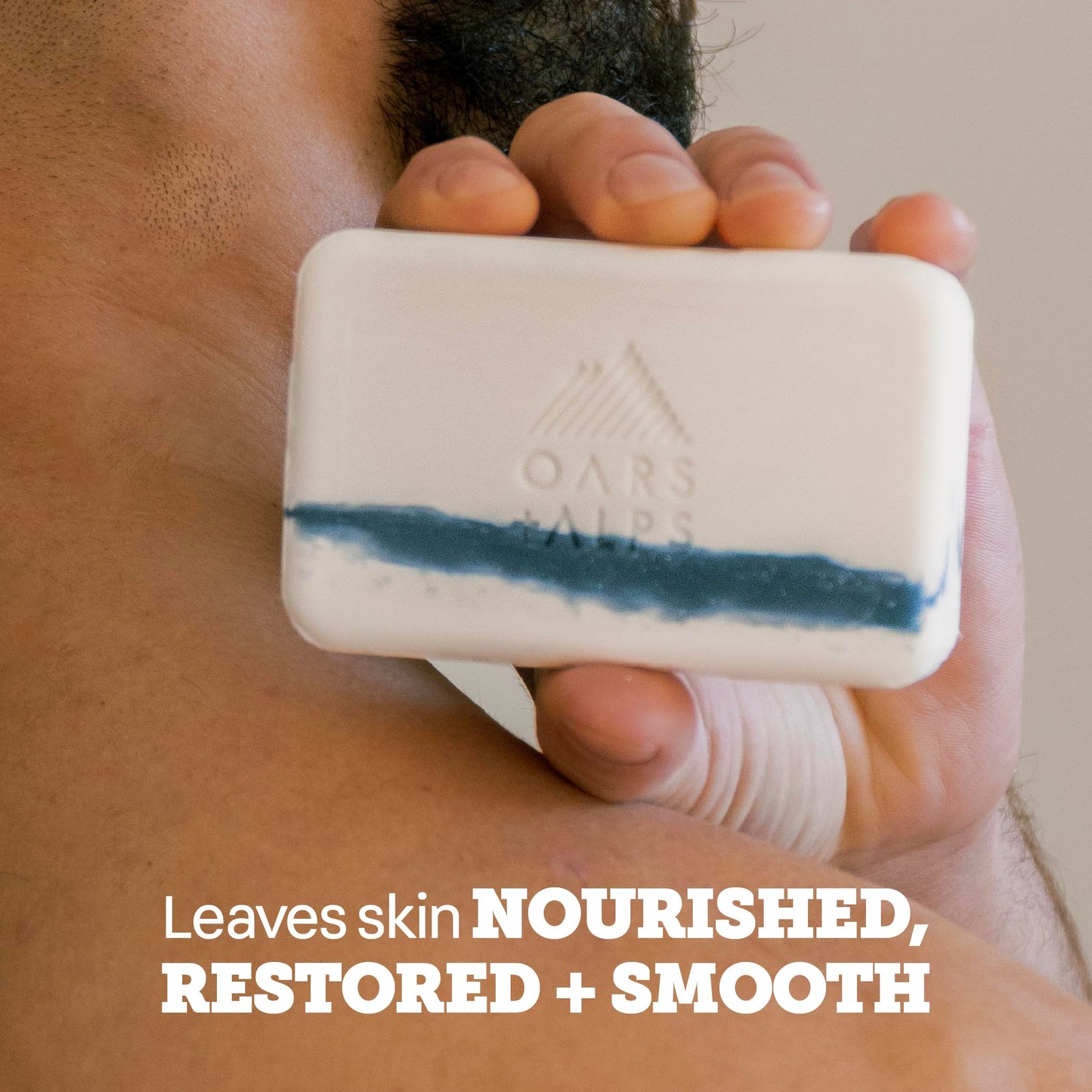 Oars + Alps Exfoliating & Moisturizing Bar Soap for Men, Deep Cleaning Soap, Clean Ingredients, All Skin Types, Shea Butter, Coconut Oil, 1pk Beauty & Personal Care Oars + Alps