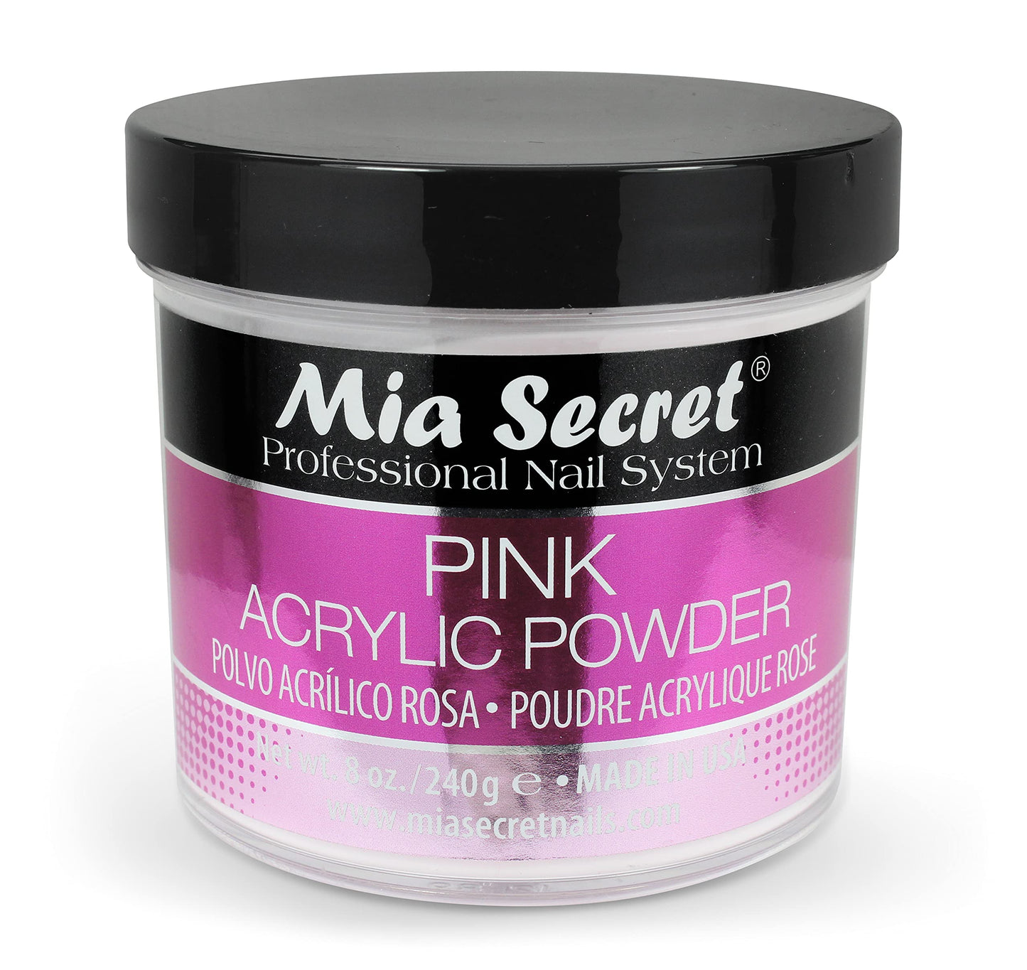 Mia Secret Pink Acrylic Nail Powder 8oz Beauty & Personal Care Mia Secret