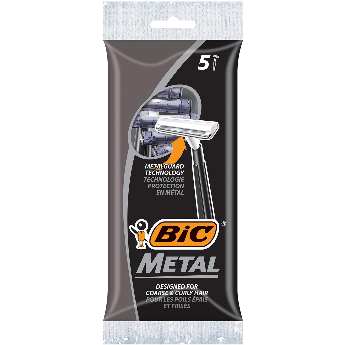 BIC Bic metal men's disposable shaving razors, single blade, 30 count (6 packs of 5 razors), 30 Count Beauty and Personal Care BIC