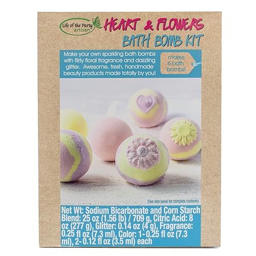 Life of the Party Heart & Flowers Bath Bomb Kit, Beauty & Personal Care Life Of The Party