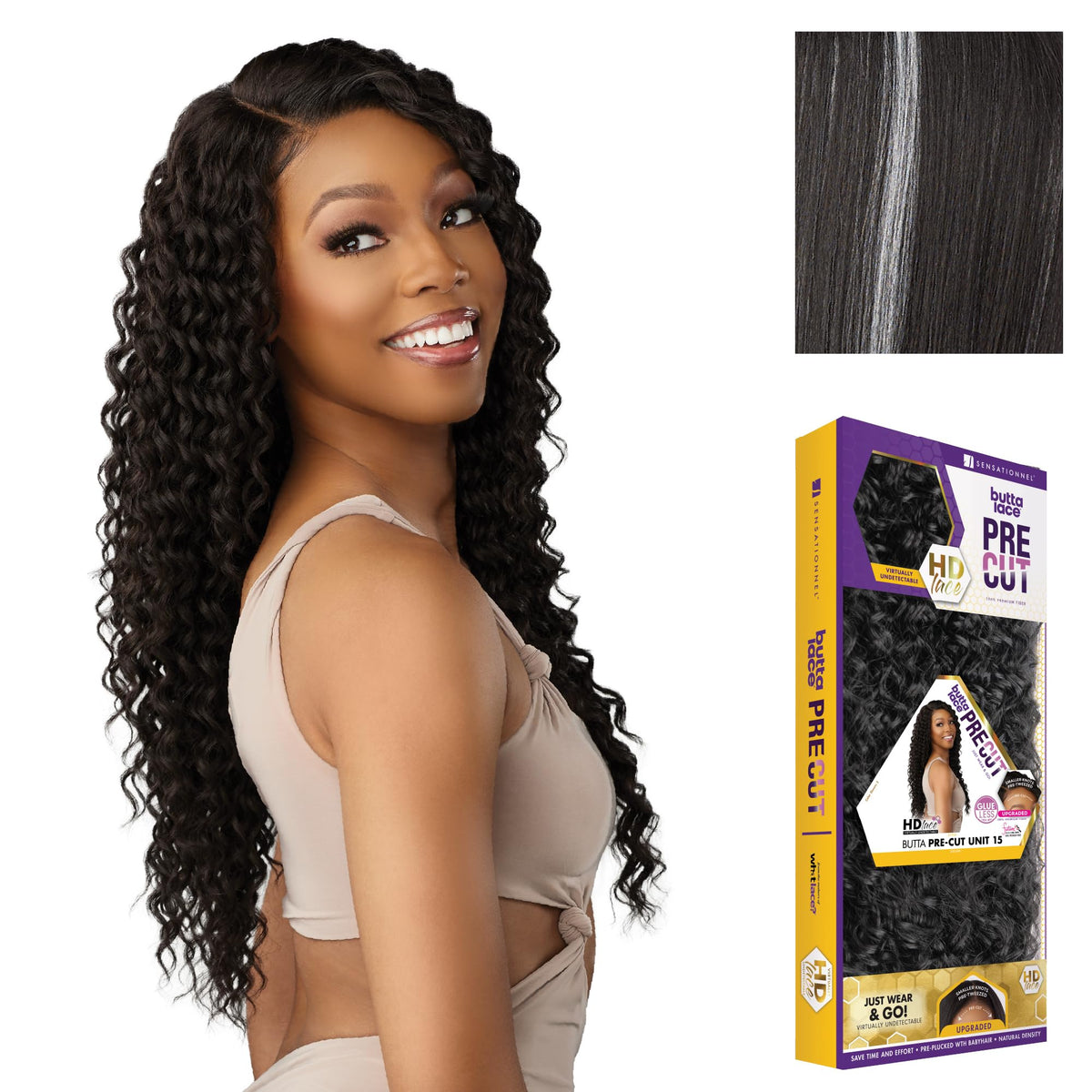 Sensationnel Butta Lace Precut Wig-Unit 15, BALAYAGEPLATINUM
